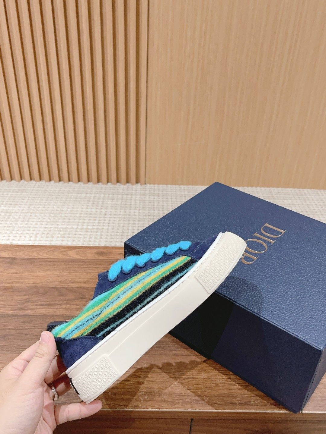 [新季度] dior 靴 レディースＮ級品 ランニング 運動 カジュアル シンプル スニーカー 歩きやすい カップルシューズ おしゃれ ブルー_4