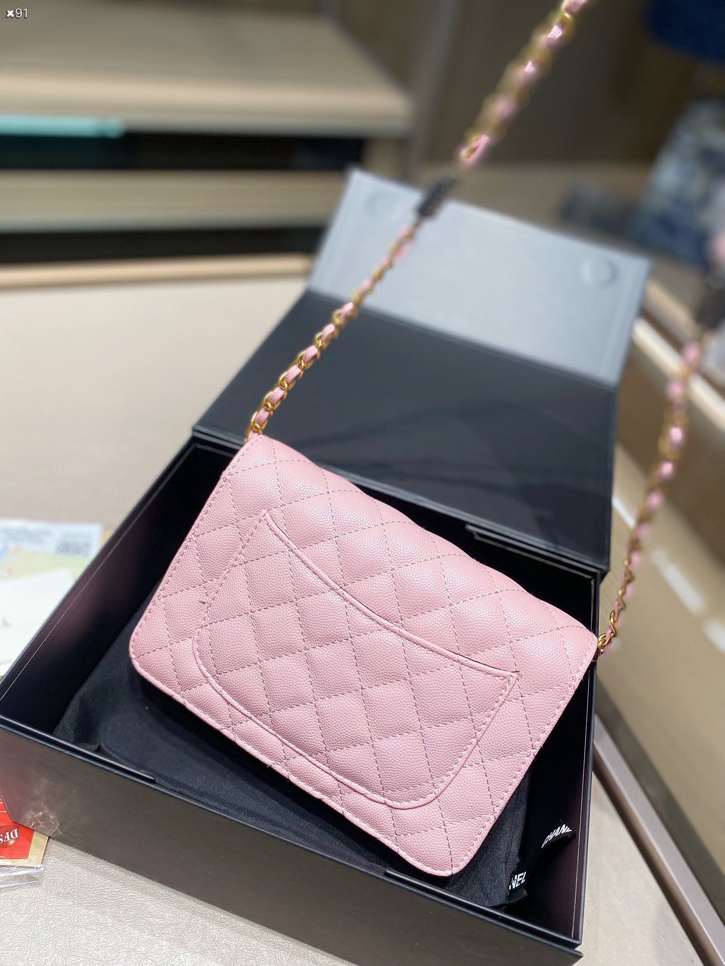 限定人気品★セール！シャネルユニフォームＮ級品 牛革 肩掛けバッグ チェーンバッグ レザー レディース ピンク_2