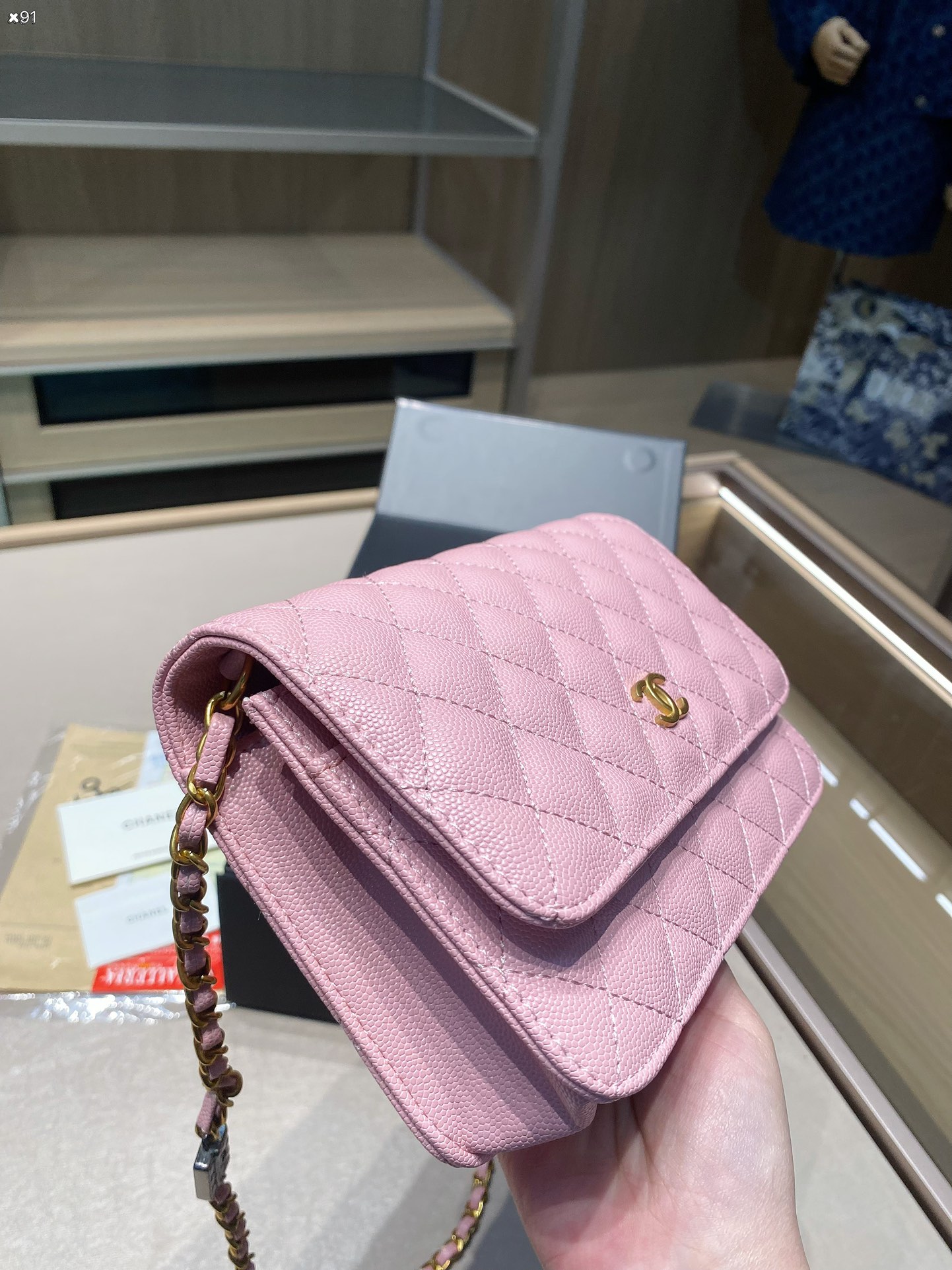 限定人気品★セール！シャネルユニフォームＮ級品 牛革 肩掛けバッグ チェーンバッグ レザー レディース ピンク_10