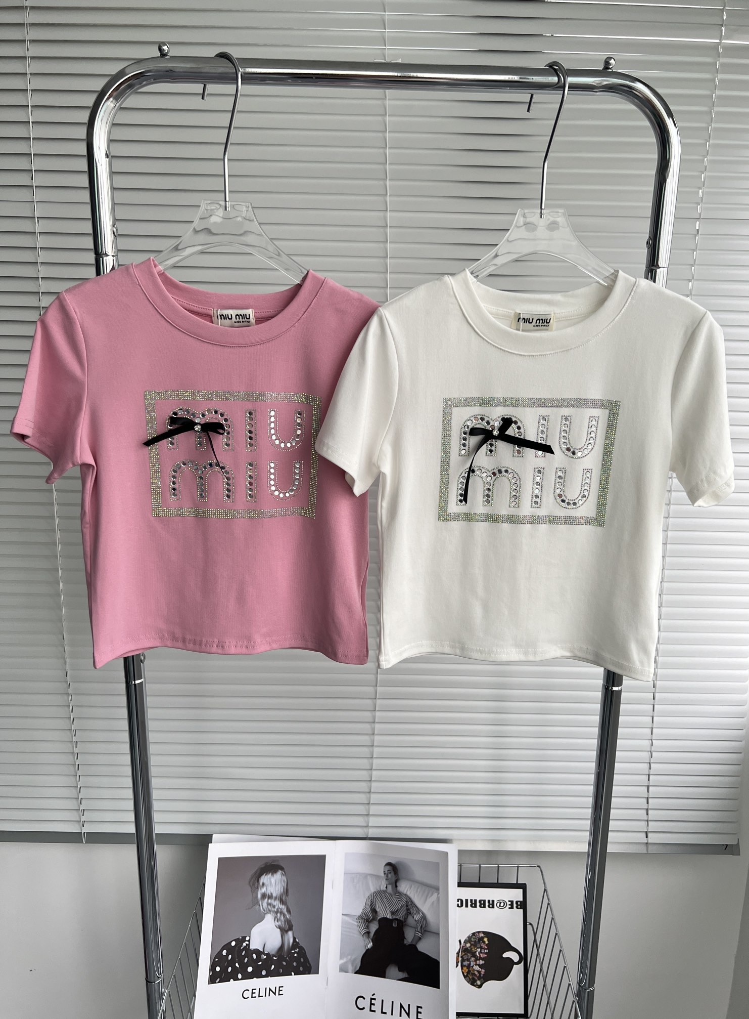 ミュウミュウ ロンt偽物 純綿 トップス Tシャツ 少女感 ショット 柔らかい セクシー ファッション ピンク_8