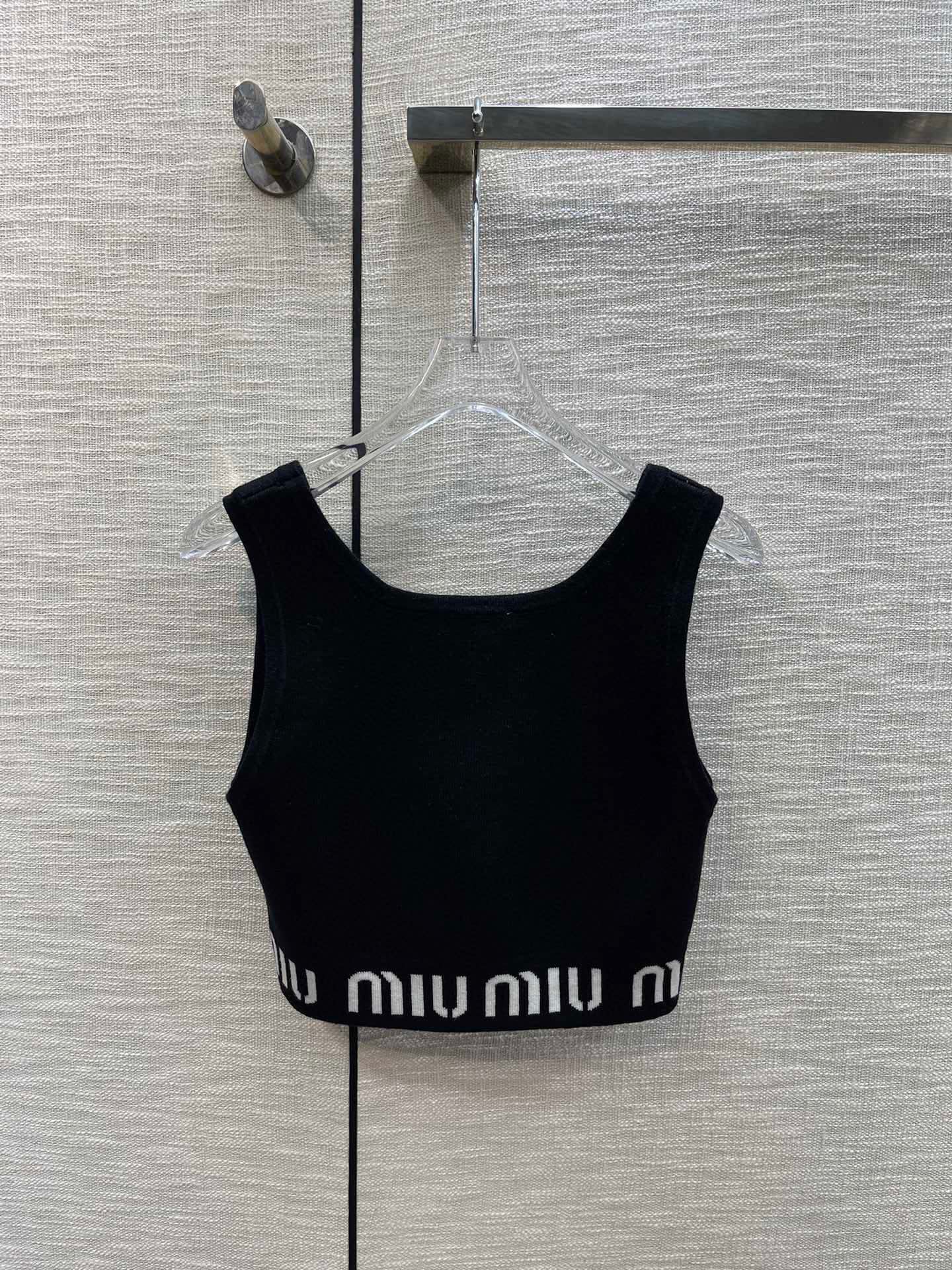 ミュウミュウ ローブルーコピー 純綿 トップス Tシャツ チョッキ ジレー ショット 運動服 セクシー ブラック_8
