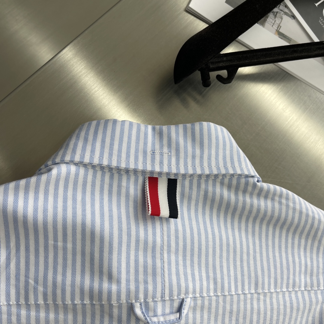 トムブラウン シャツ コーデスーパーコピー シャツ トップス 長袖 ビジネス 大販売 男女兼用 ブルー_9
