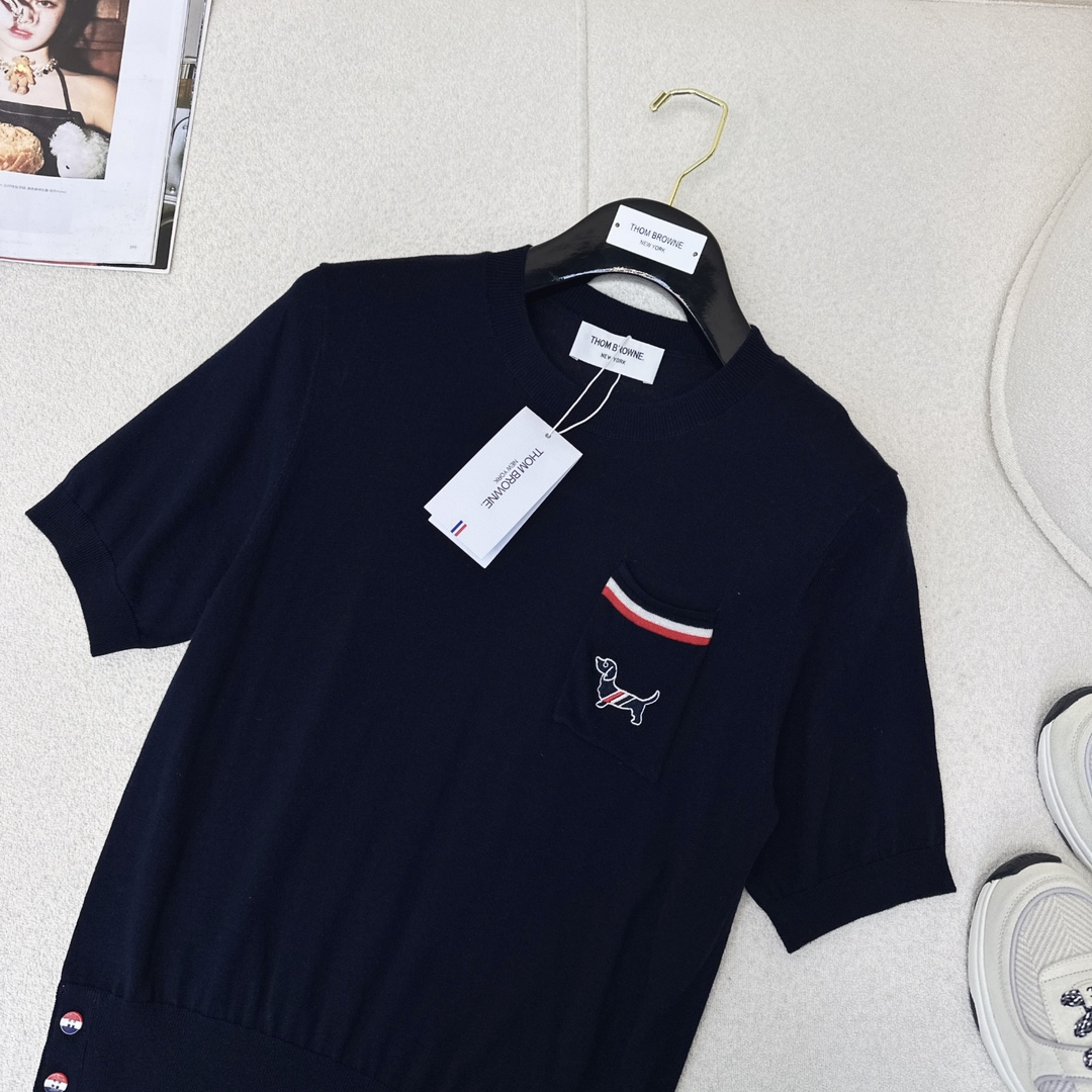 トムブラウン ネタスーパーコピー セーター ニット 春夏新品 学院風 シンプル ファッション ブラック_2