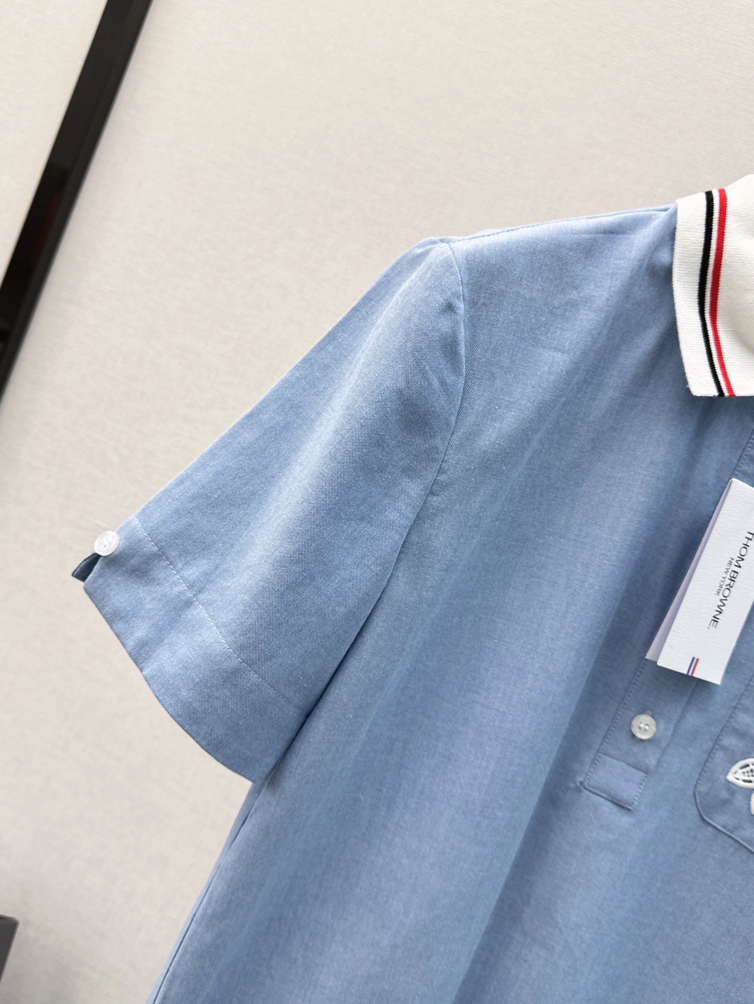 トムブラウンスカート激安通販 ワンピース 学院風 半袖 シンプル 可愛い 少女感 快適 夏服 ブルー_4