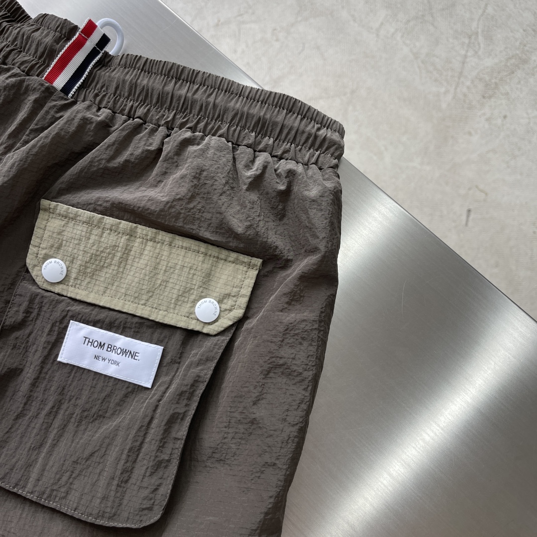 トムブラウンズボンＮ級品 ショットパンツ ビーチ 旅行 運動服 半身 快適 純綿 シンプル 人気 ブラウン_8