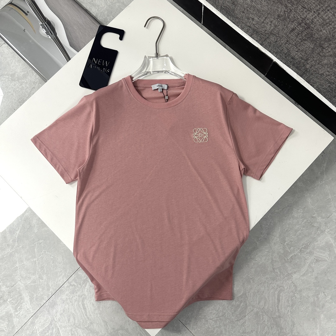今季セール限定品 ロエベイメージコピー 純綿 Tシャツ トップス 半袖 シンプル 柔らかい 可愛い ピンク_3