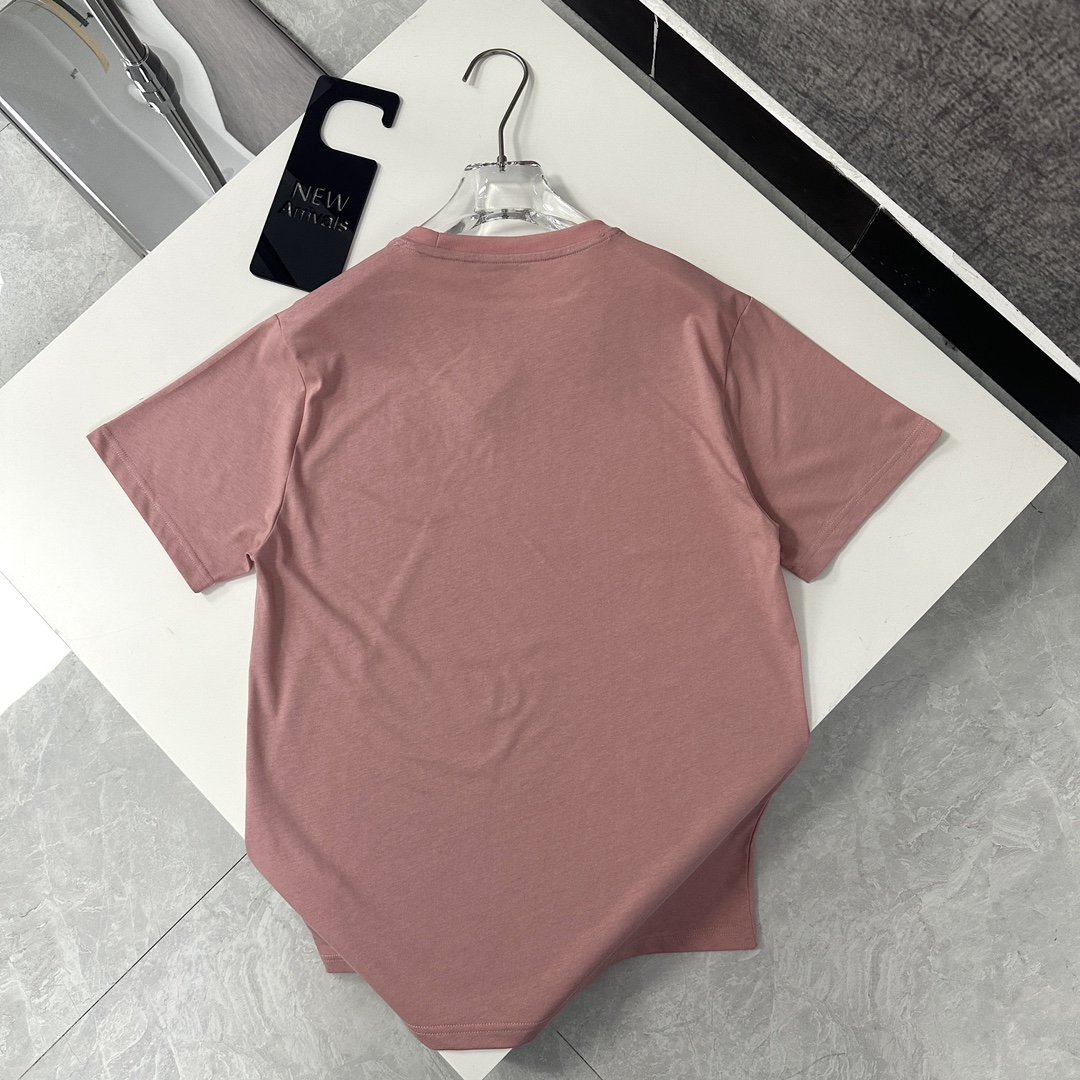 今季セール限定品 ロエベイメージコピー 純綿 Tシャツ トップス 半袖 シンプル 柔らかい 可愛い ピンク_4