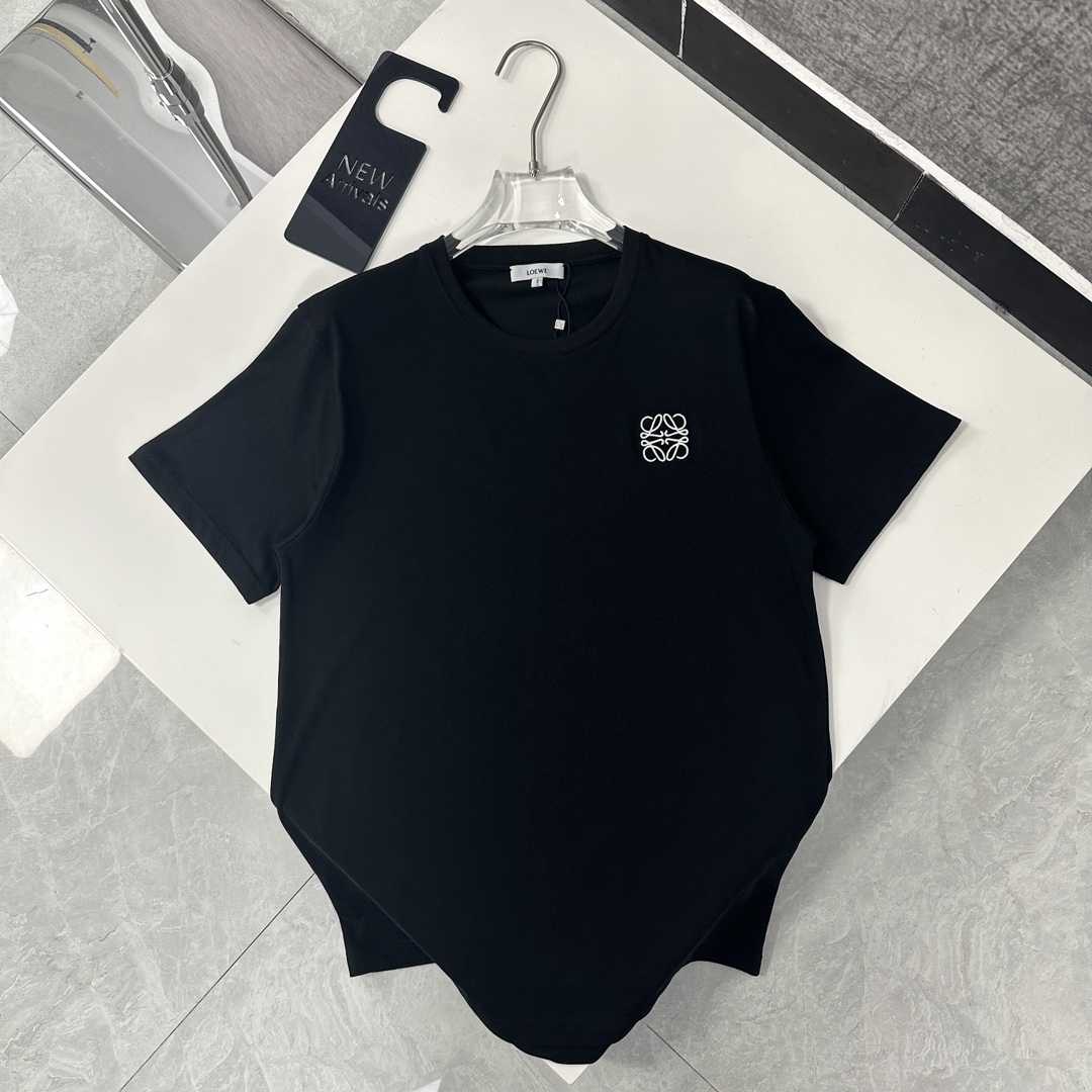 今季セール限定品 ロエベハウルtシャツスーパーコピー 純綿 Tシャツ トップス 半袖 シンプル 柔らかい 可愛い ブラック_3