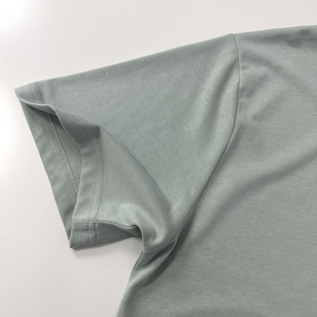 今季セール限定品 ロエベ ウェア偽物 純綿 Tシャツ トップス 半袖 シンプル 柔らかい 可愛い グリーン_7