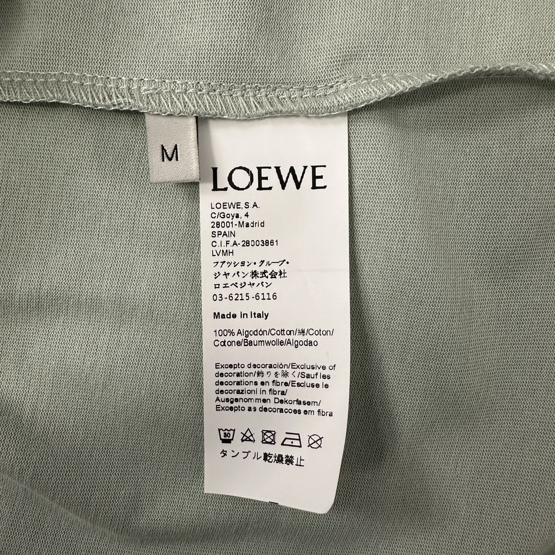 今季セール限定品 ロエベ ウェア偽物 純綿 Tシャツ トップス 半袖 シンプル 柔らかい 可愛い グリーン_9