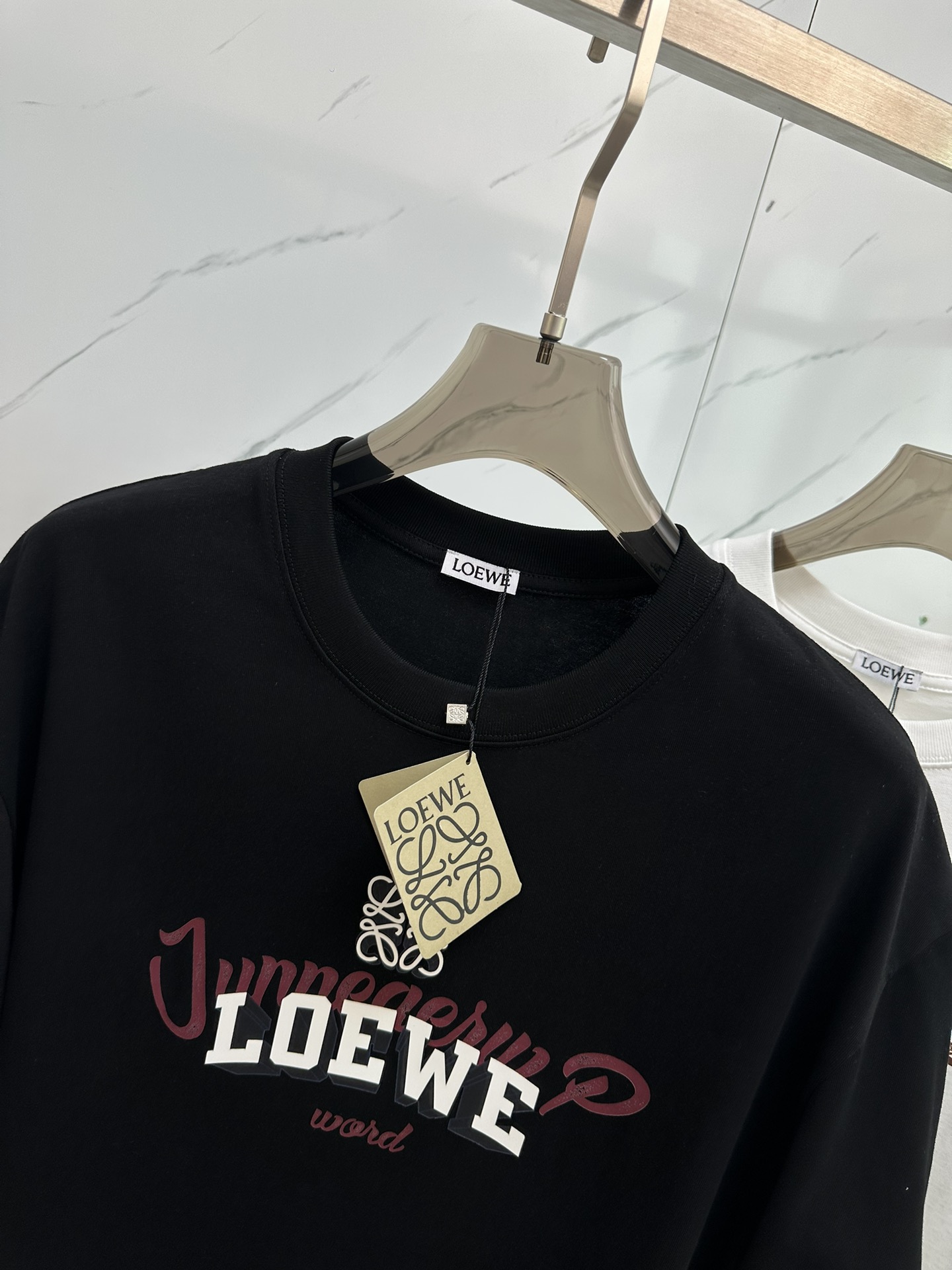 低価直輸入専門店 ロエベ tシャツ キッズスーパーコピー 純綿 トップス ロゴプリント 半袖 柔らかい ファッション ブラック_2