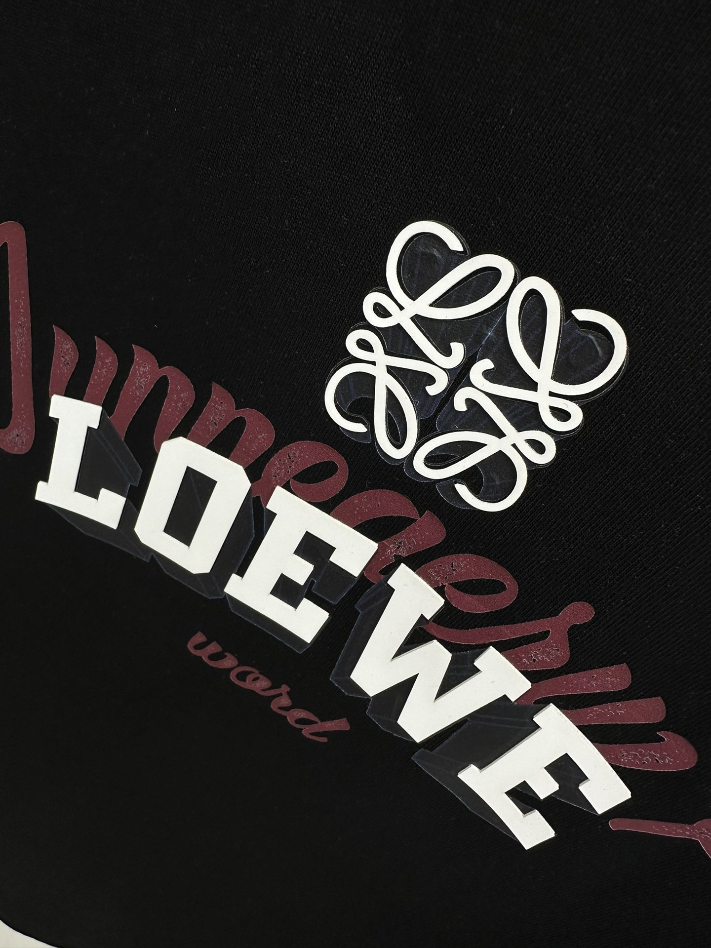 低価直輸入専門店 ロエベ tシャツ キッズスーパーコピー 純綿 トップス ロゴプリント 半袖 柔らかい ファッション ブラック_4
