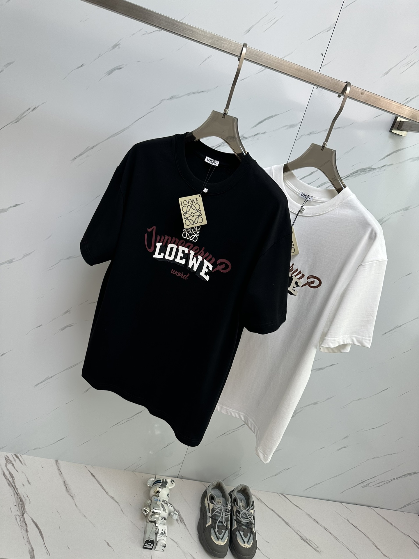 低価直輸入専門店 ロエベ tシャツ キッズスーパーコピー 純綿 トップス ロゴプリント 半袖 柔らかい ファッション ブラック_7