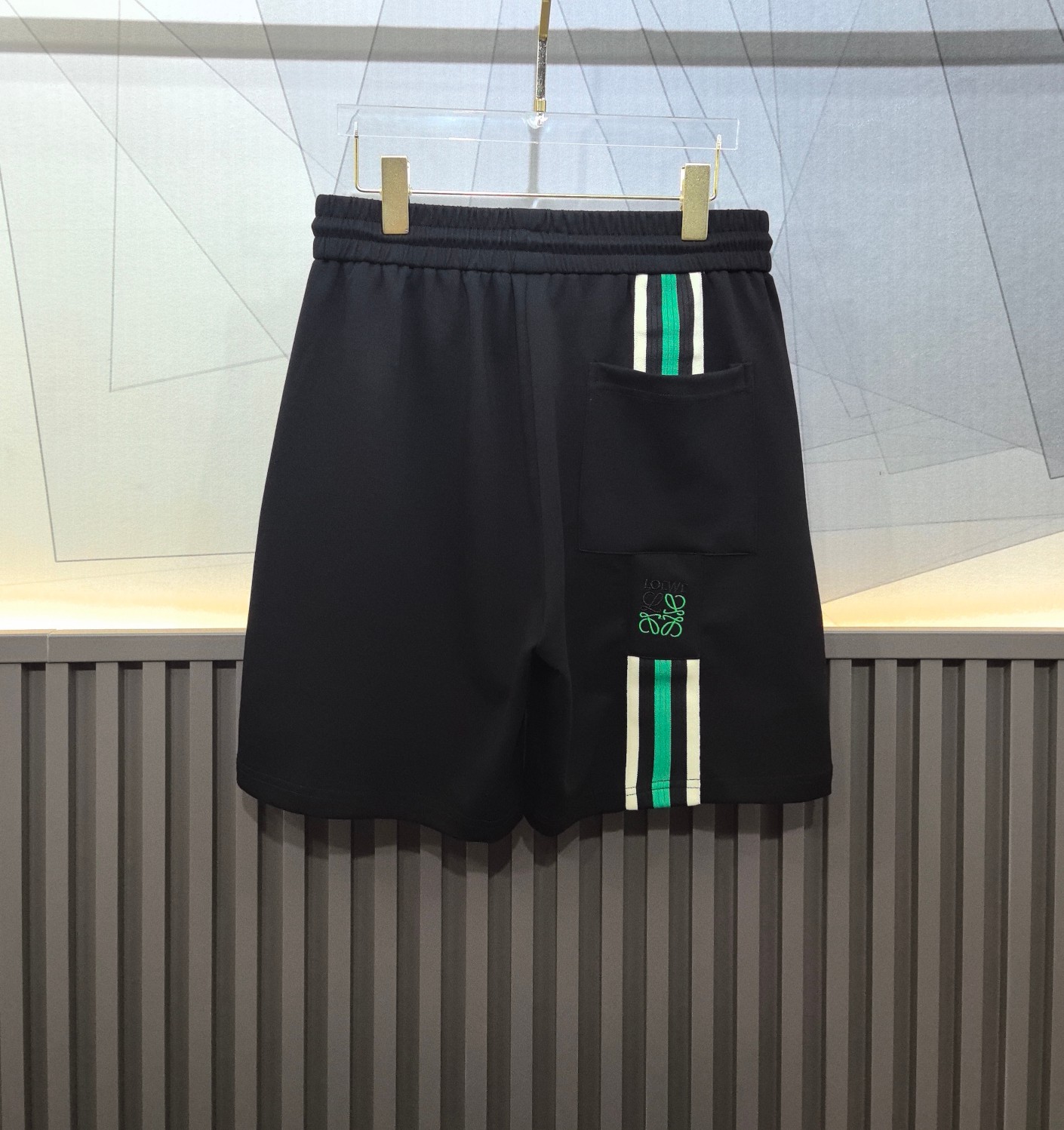 2024新登場の ロエベ メンズ ズボン激安通販 純綿 柔らかい ショットパンツ 通気性いい メンズ ビーチズボン ブラック_9