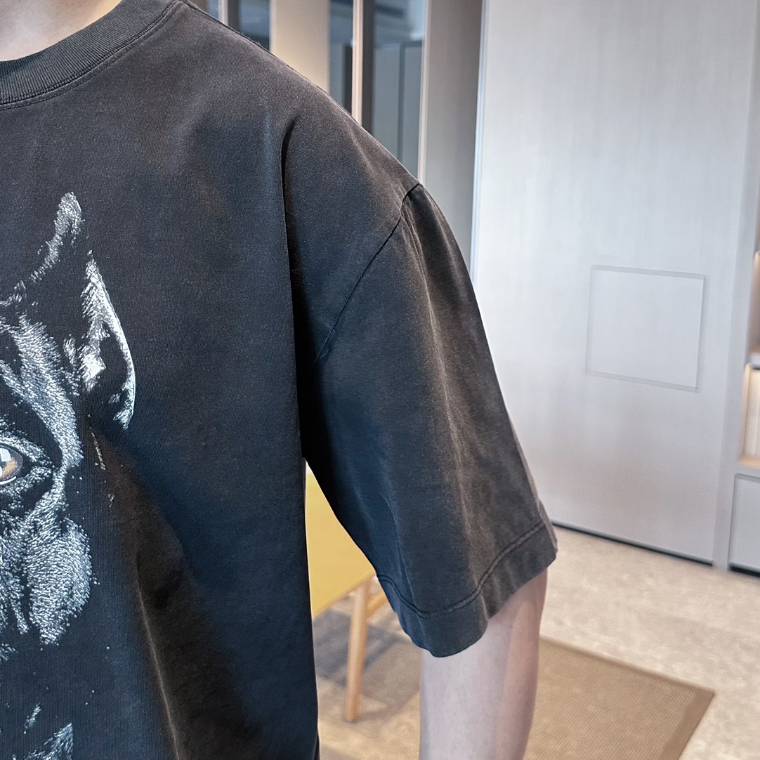 ジバンシィtシャツＮ級品 半袖 犬プリント 純綿 シンプル 男女兼用 トップス 爽やか 夏服 ブラック_9