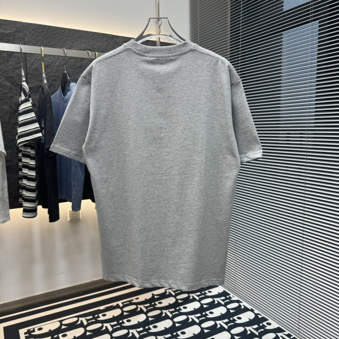 ジバンシィ シャツＮ級品 半袖 プリント 純綿 シンプル トップス Tシャツ 人気定番 ファッション グレイ_8