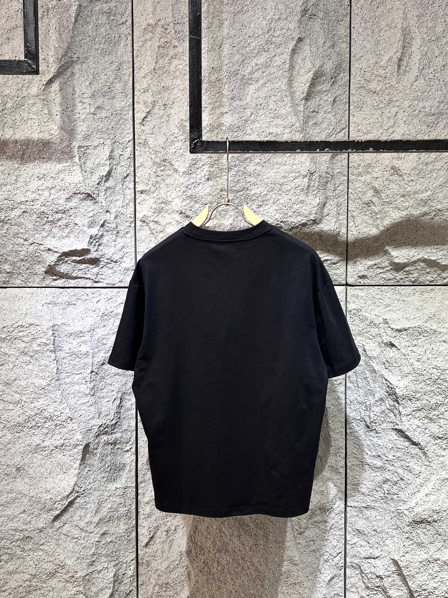 fendi t シャツ クマ偽物 トップス 人気流行品 半袖 純綿 プリント 柔らかい ゆったり 男女兼用 ブラック_9