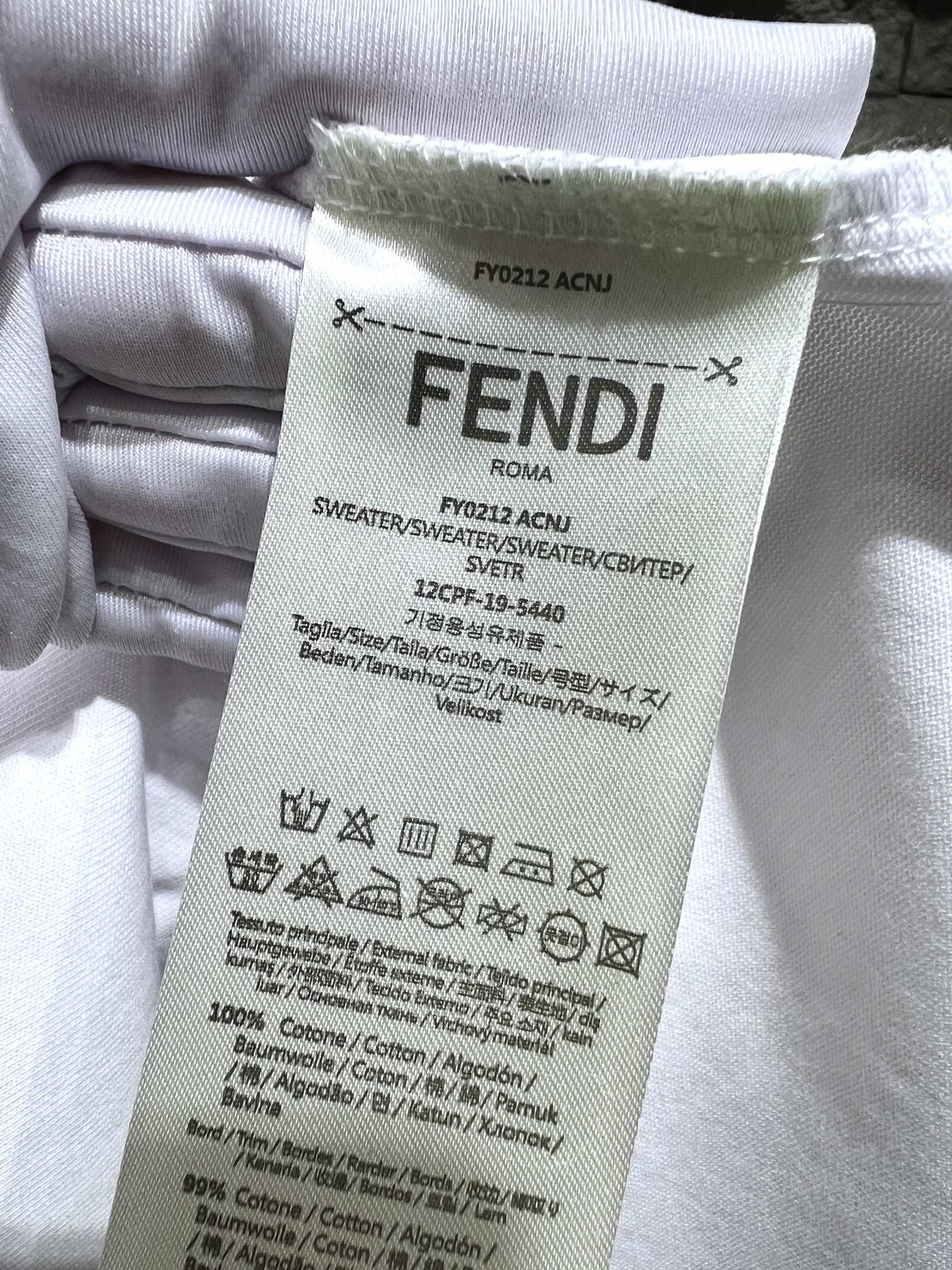 fendi t シャツ モンスターコピー トップス  純綿 熊プリント 柔らかい ゆったり 純綿 シンプル 男女兼用 ホワイト_7