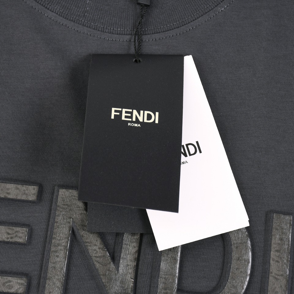 高級感溢れる fendi ブラウス レディースコピー トップス 純綿 柔らかい シンプル ロゴプリント ブラック_5