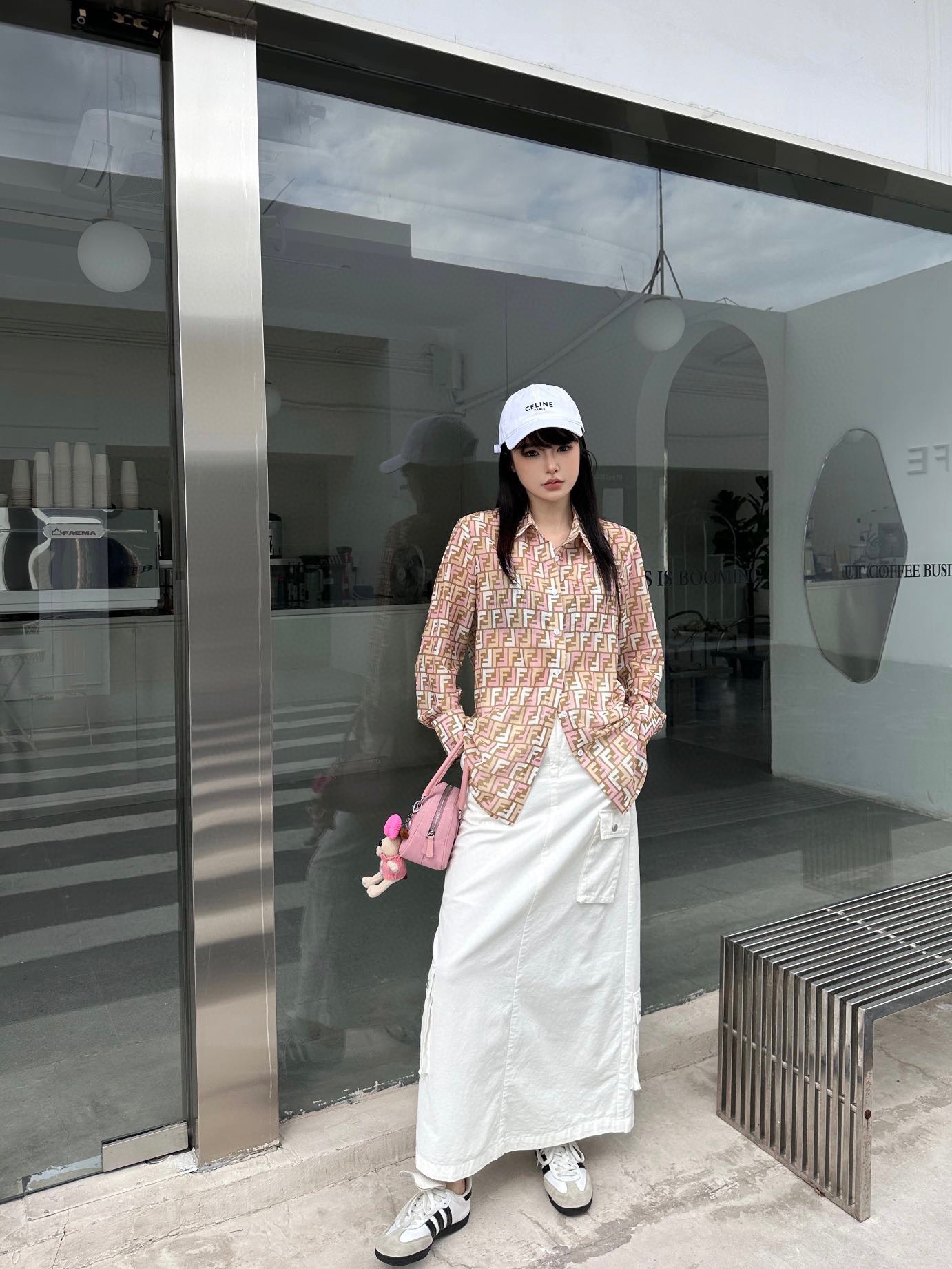 お値打ち価格 fendi シャツスーパーコピー 日焼け止め服 トップス 長袖シャツ 花柄 プリント シルク ブラウン_5