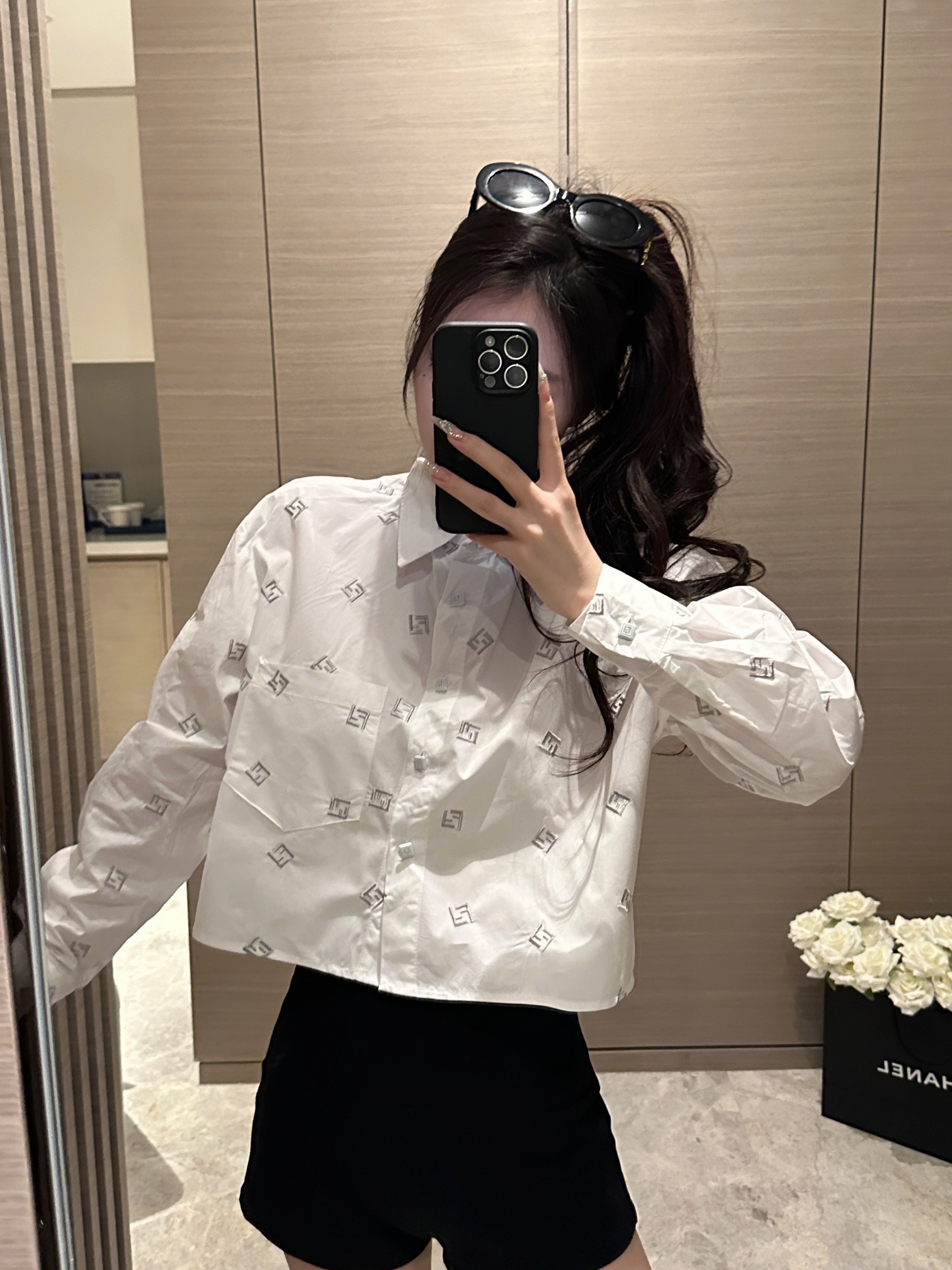 24春夏服 fendit シャツ メンズ偽物 刺繍シャツ トップス 長袖 シンプル ファッション ホワイト_6