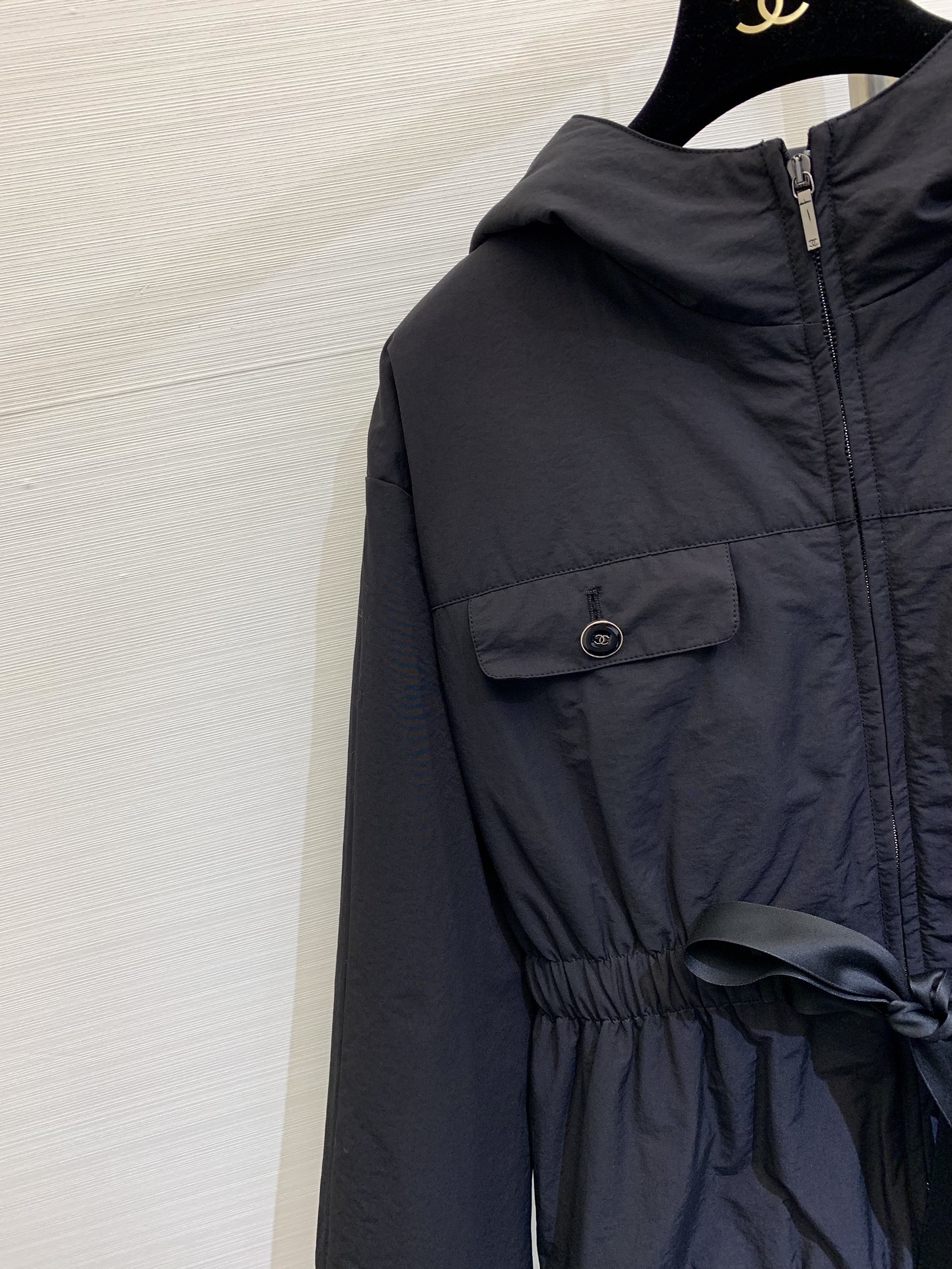 2024年のお買い得品 chanel ジャケット ツイードコピー アウター トップス 暖かい 柔軟 純綿 フード付き ブラック_4