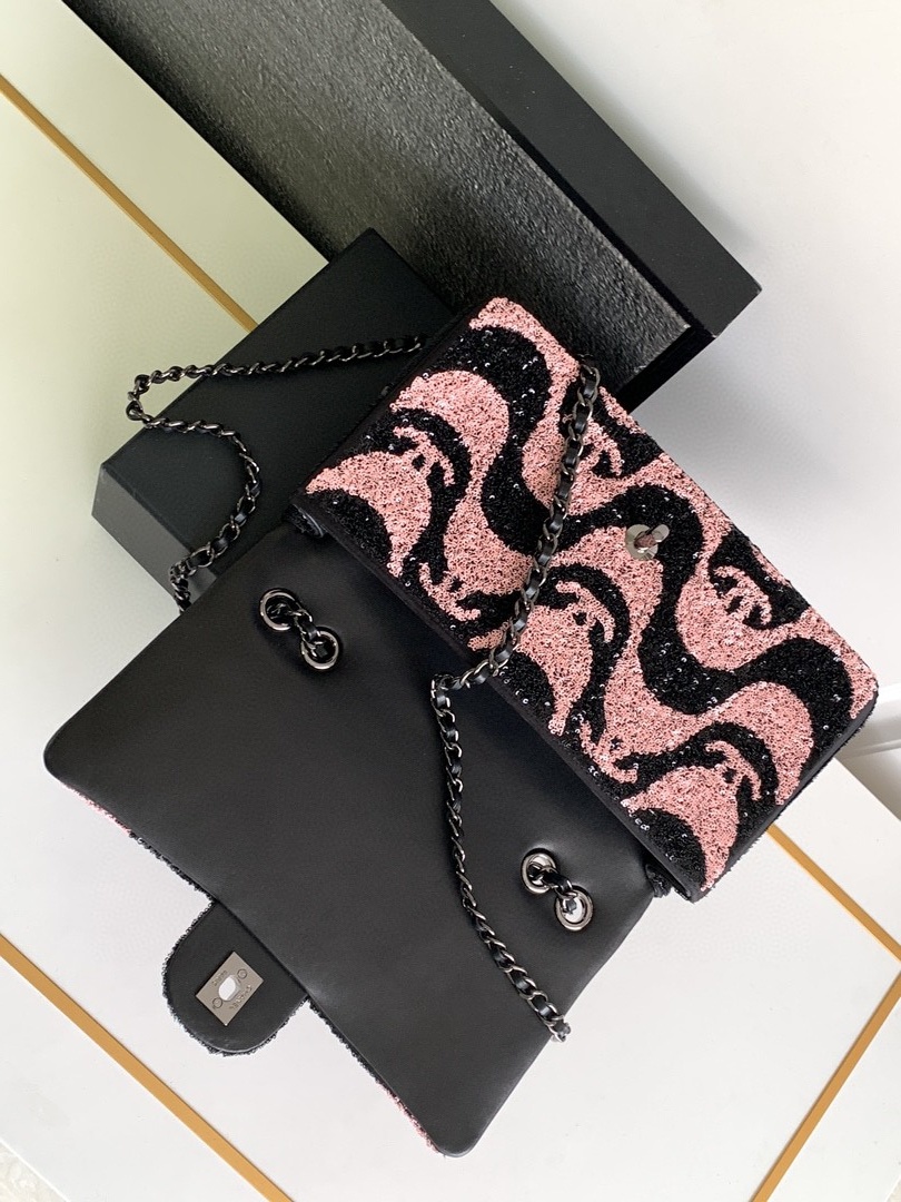 シャネルバッグ なぜ高いＮ級品 チェーンバッグ 斜め掛け 優雅女性 レザー プリント シンプル ピンク_7