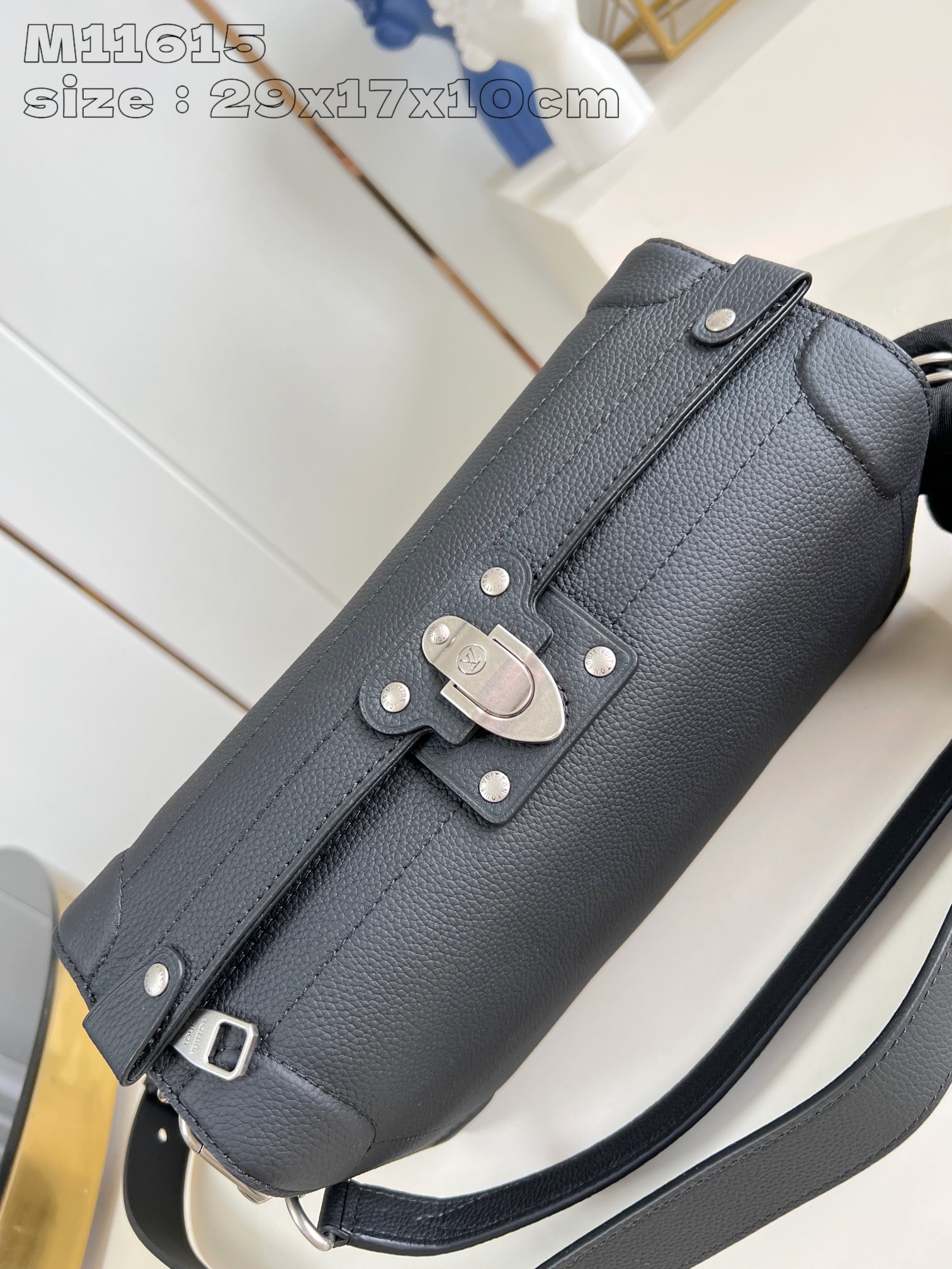 ルイヴィトンバッグ インスタＮ級品 斜め掛けバッグ 本革 レザー シンプル 肩掛け ブラック_7