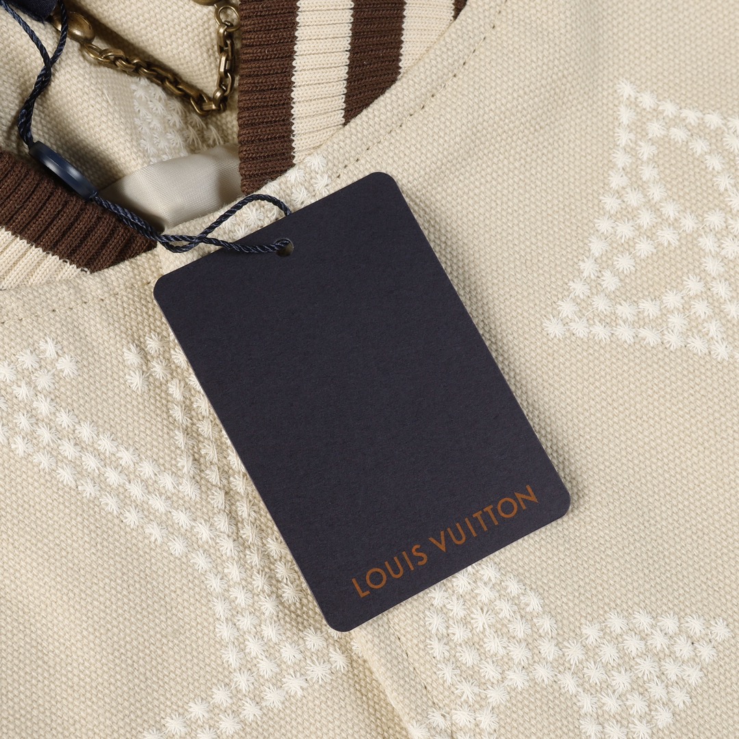 高品質 ヴィトン テーラードジャケットＮ級品 野球服 アウター 刺繍 純綿 トップス 柔軟 ブラウン_3