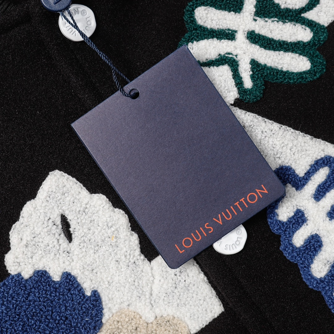 お値打ち価格 ルイヴィトンナイロンジャケット激安通販 野球服 アウター 刺繍 純綿 トップス 柔軟 ブラック_6