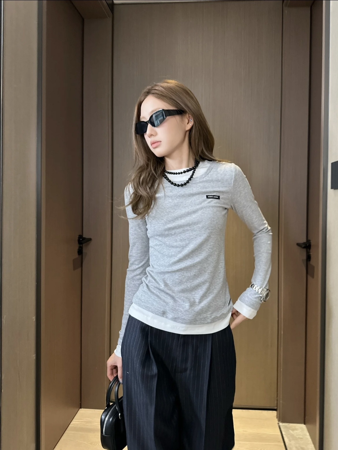 ミュウ ミュウ t シャツコピー 純綿 長袖トップス シンプル セクシー 柔軟 快適 多色可選_2