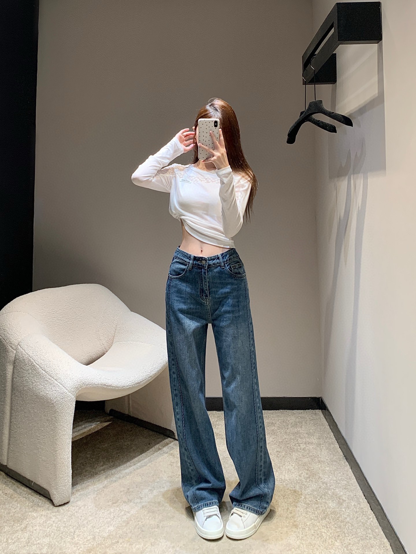 大販売 ディオールジーンズコピー デニム パンツ 弾性がいい シンプル 柔らかい 筒形ズボン ブルー_4