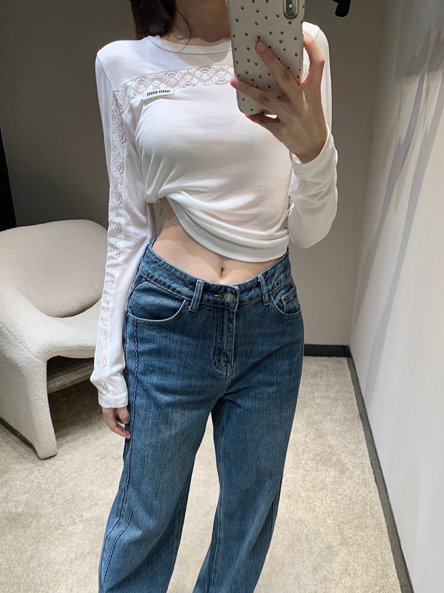 大販売 ディオールジーンズコピー デニム パンツ 弾性がいい シンプル 柔らかい 筒形ズボン ブルー_5