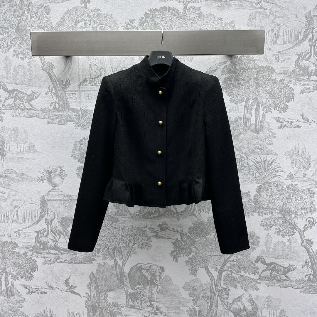 激安レディジャケット ディオールの服Ｎ級品 トップス アウター プリント 優雅 柔軟 ショット ブラック_1