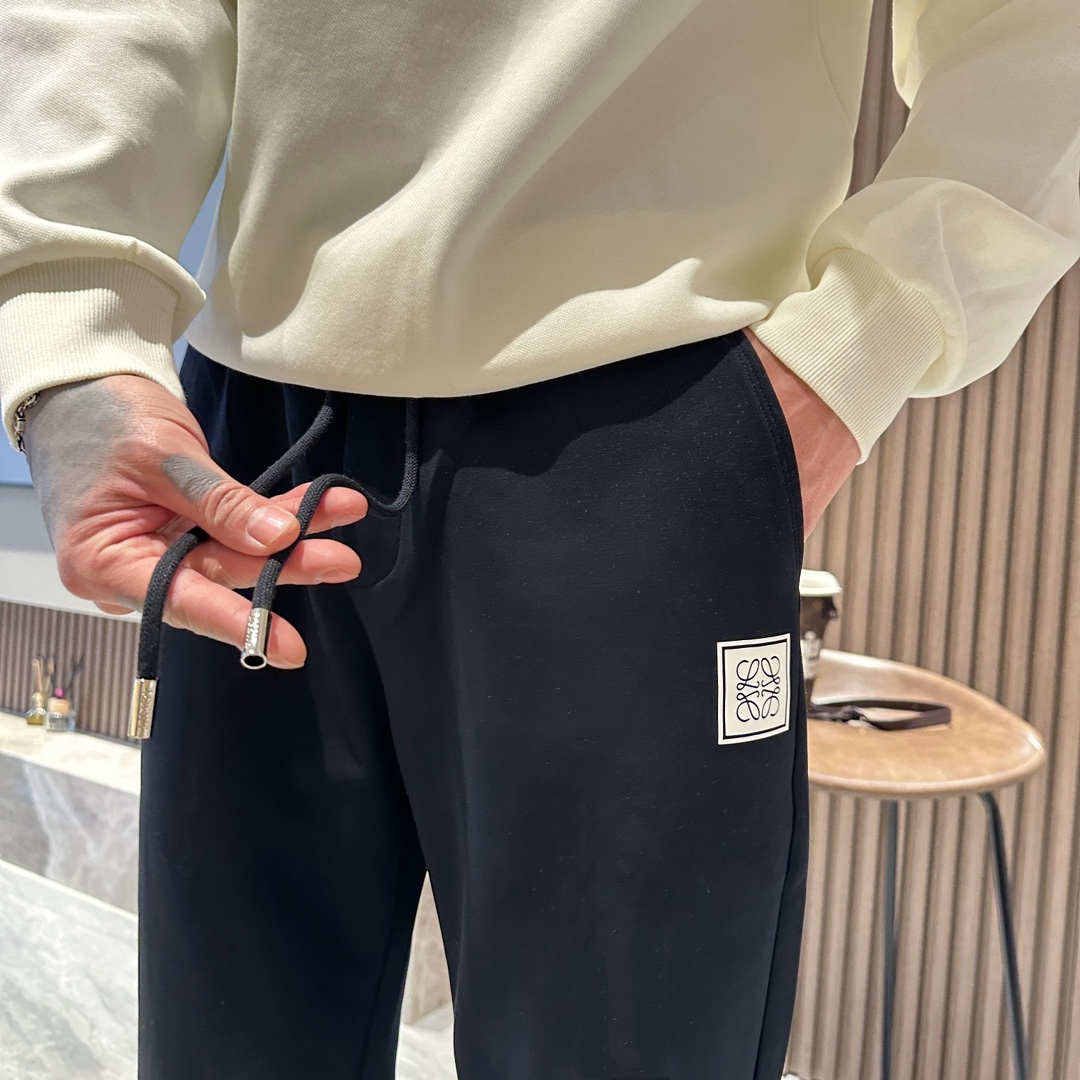 超激得の新品 ロエベ パンツ サイズコピー カジュアルパンツ 運動 ランニング  ゆったり 純綿 通気性いい ブラック_6