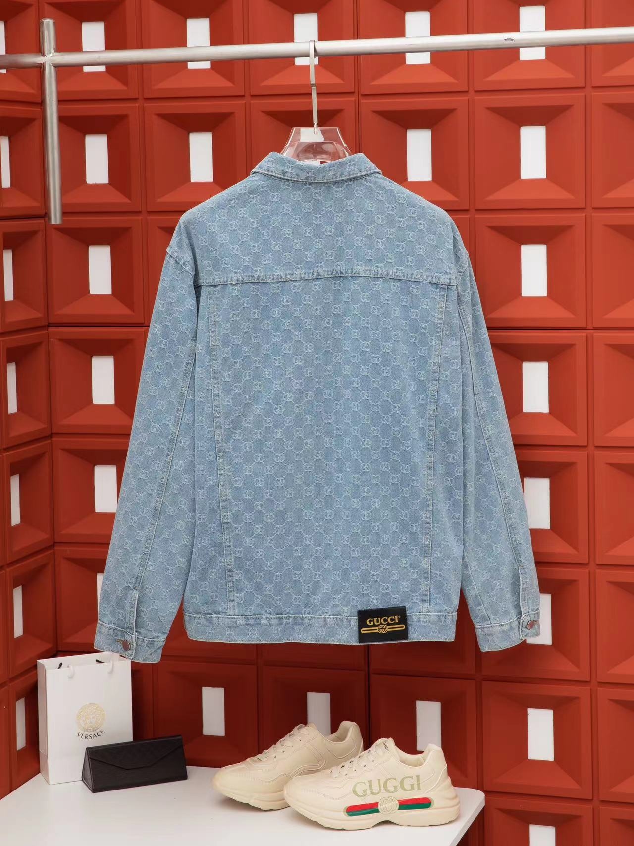 gucci トップスＮ級品 ジャケット アウター デニム素材 快適 柔軟 シンプル ファッション ブルー_2