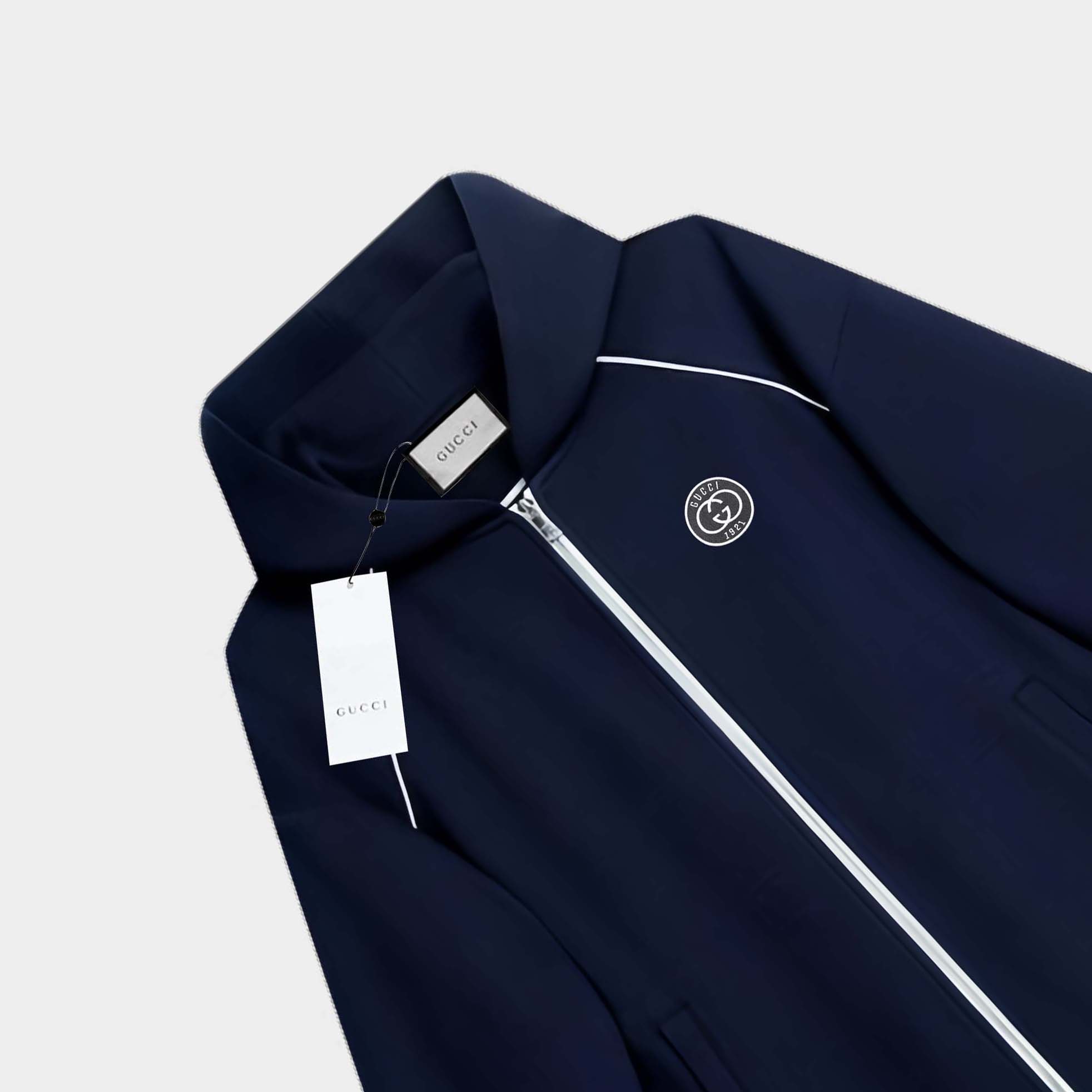 gucci ボンバー ジャケット偽物 フード付き 触り心地が良い 純綿 トップス ジャケット 運動 ランニング ブルー_3