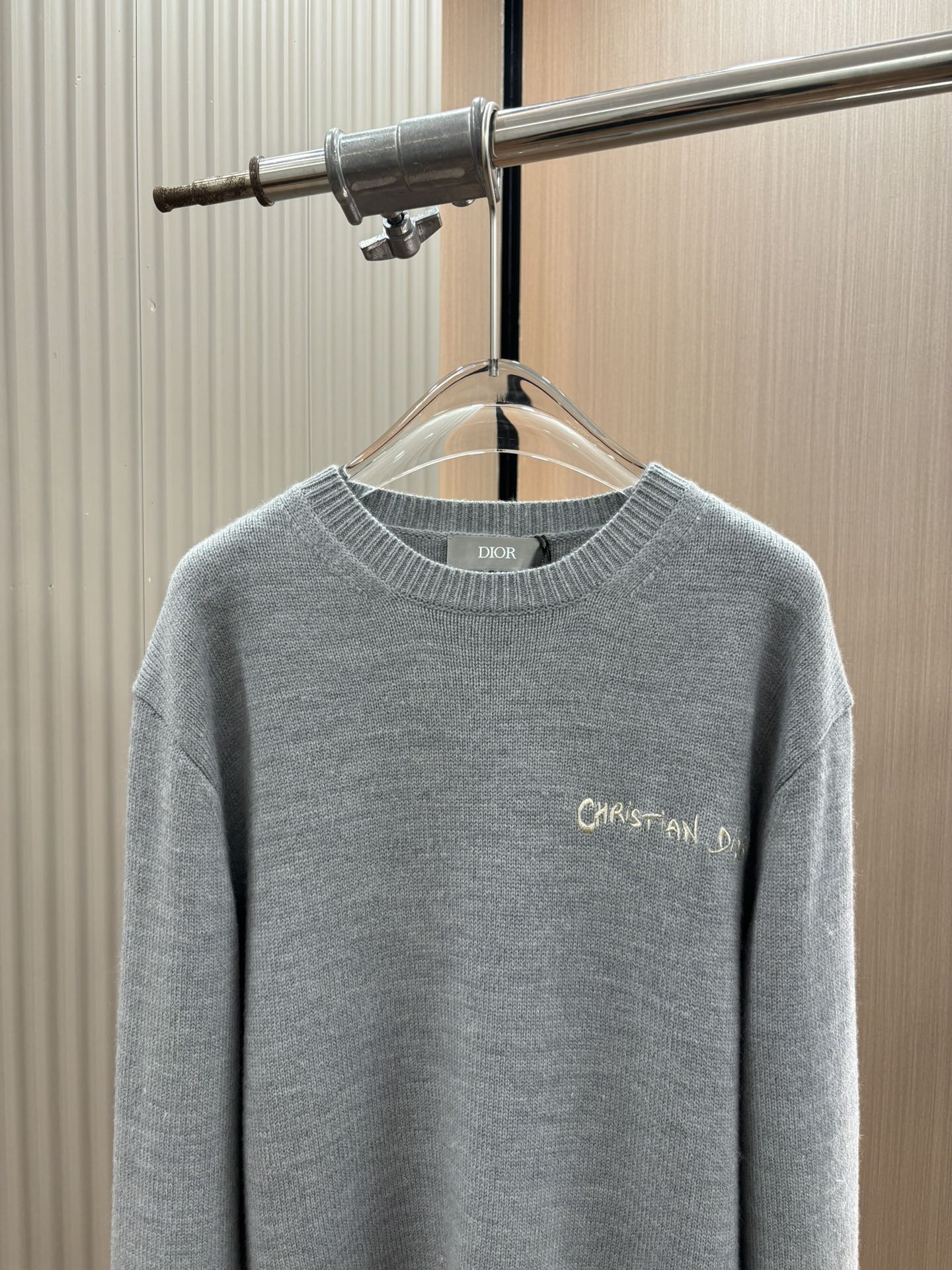 dior セーラー ニットスーパーコピー トップス セーター 柔軟 暖かい ロゴ刺繍 シンプル グレイ_5