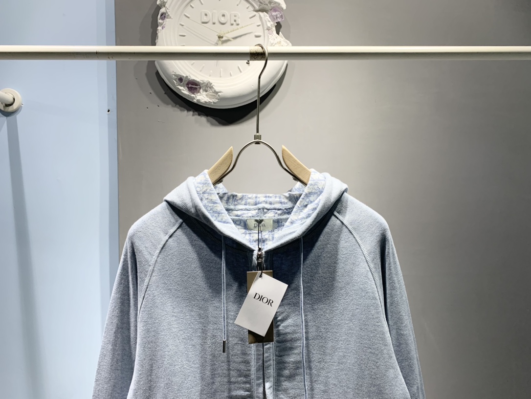 ディオールジャケットＮ級品 トップス アウター 運動服 ランニング 純綿 フード付き グレイ_2