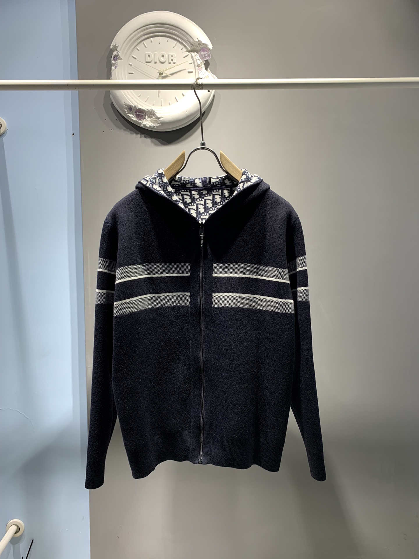 ディオールジャケットレディース偽物 トップス アウター 花柄 運動服 ランニング 純綿 両面兼用 ブラック_7