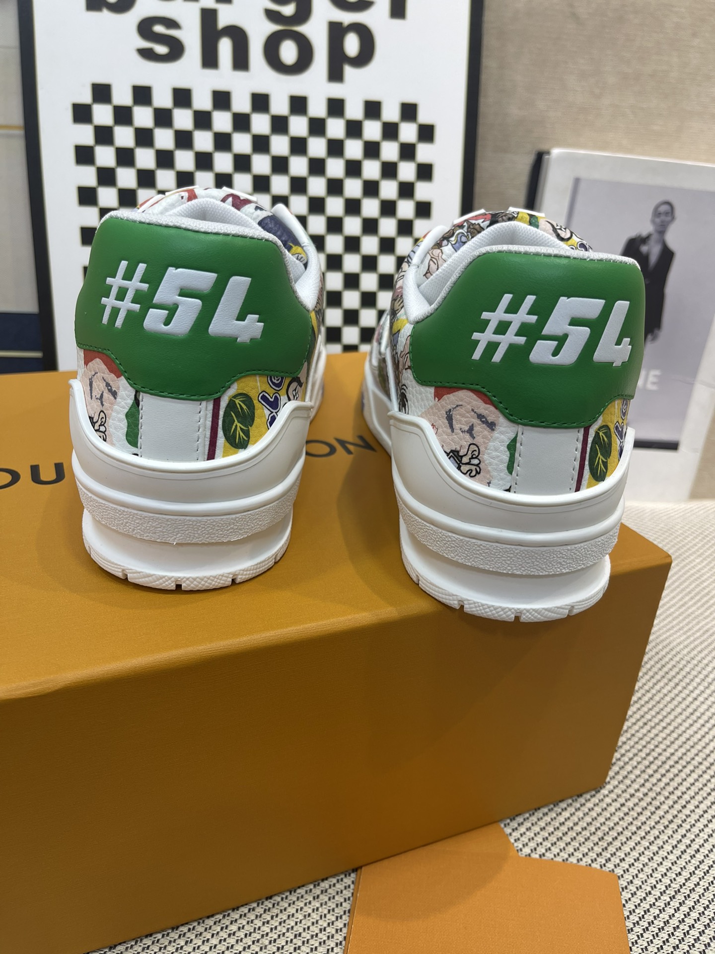 ルイヴィトン レディースシューズ偽物 スニーカー 上質品 カップル プリント 運動シューズ 歩きやすい グリーン_7