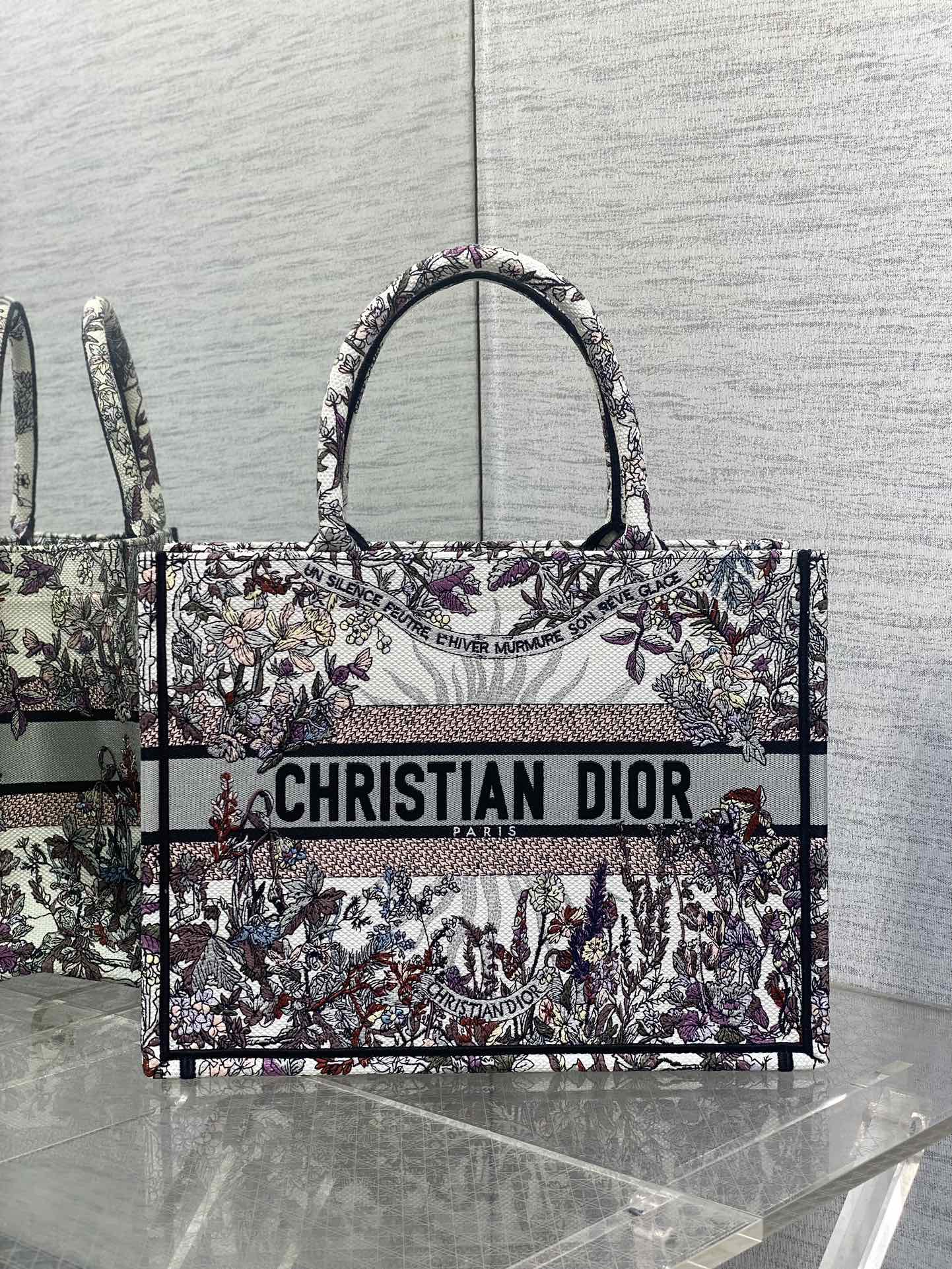 お買い得品ディオール バックコピー ロゴ刺繍 ハンドバッグ 斜め掛けバッグ 大容量 レディ グレイ_1