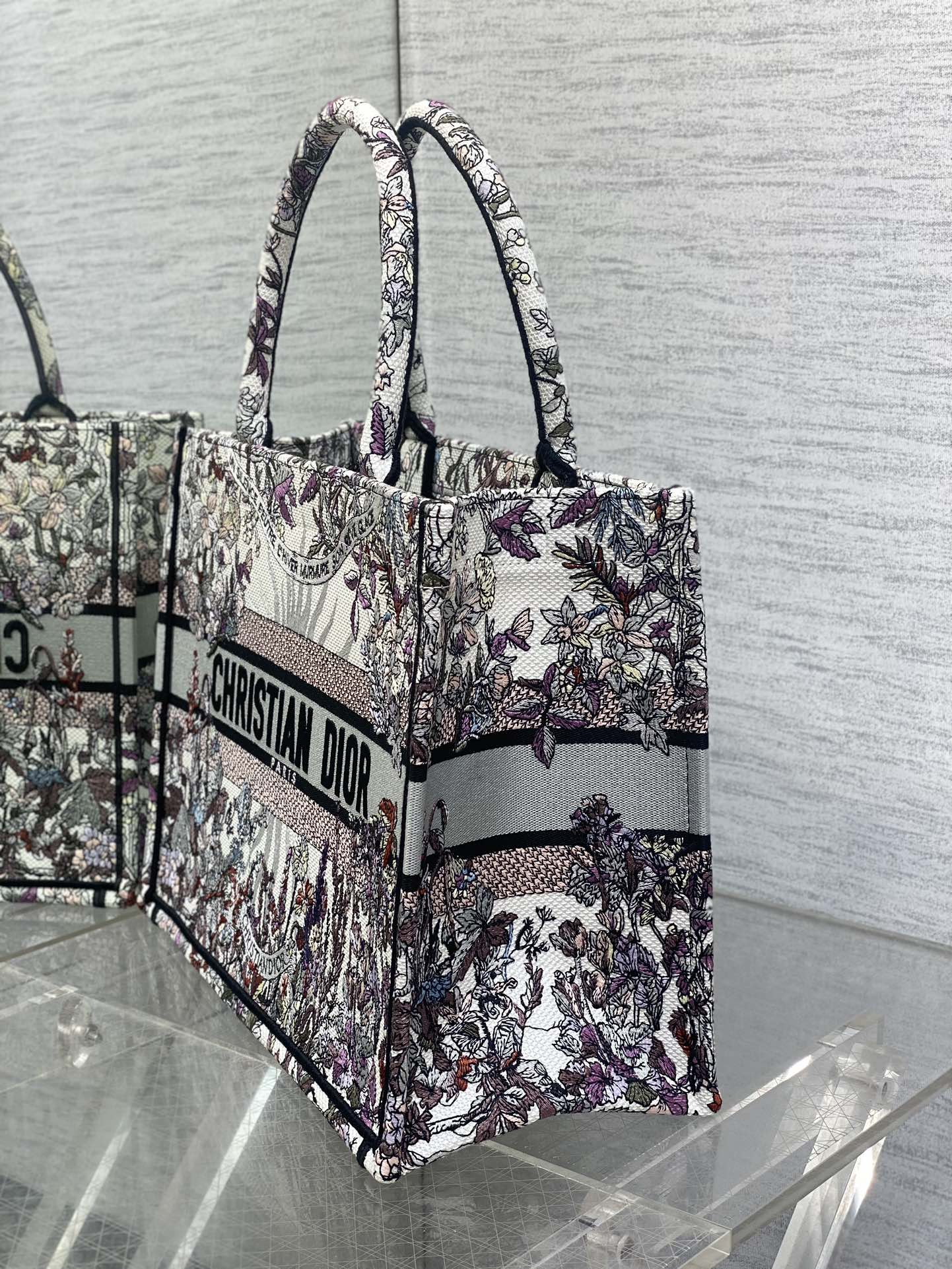 お買い得品ディオール バックコピー ロゴ刺繍 ハンドバッグ 斜め掛けバッグ 大容量 レディ グレイ_5