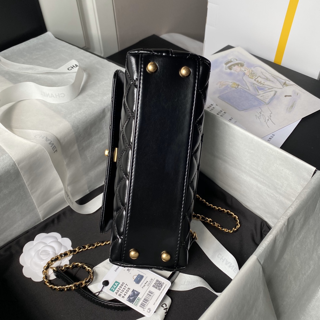シャネルバッグ コピー ハンドバッグ 牛革 チェーンバッグ 斜め掛け 優雅レディ ブラック_7