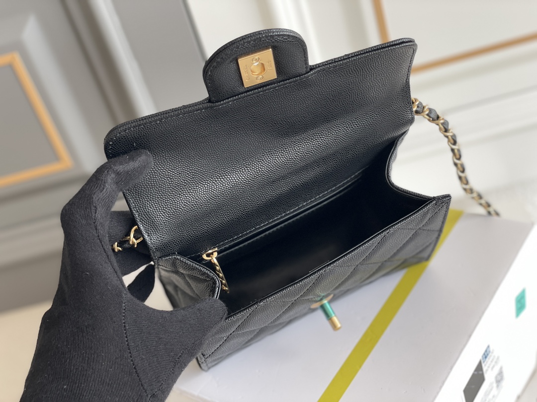 シャネル 赤バッグ偽物 びっくりした価格 牛革 優雅 斜め掛けバッグ ハンドバッグ ブラック_8