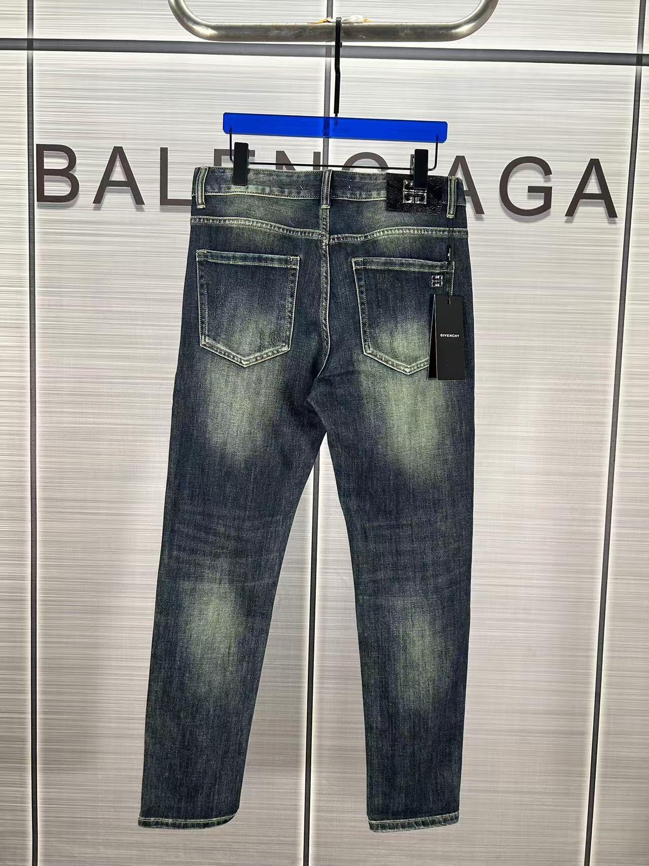 超激得価格 ジバンシーズボンコピー デニム素材 パンツ カジュアルズボン メンズ 筒形 ブルー_1