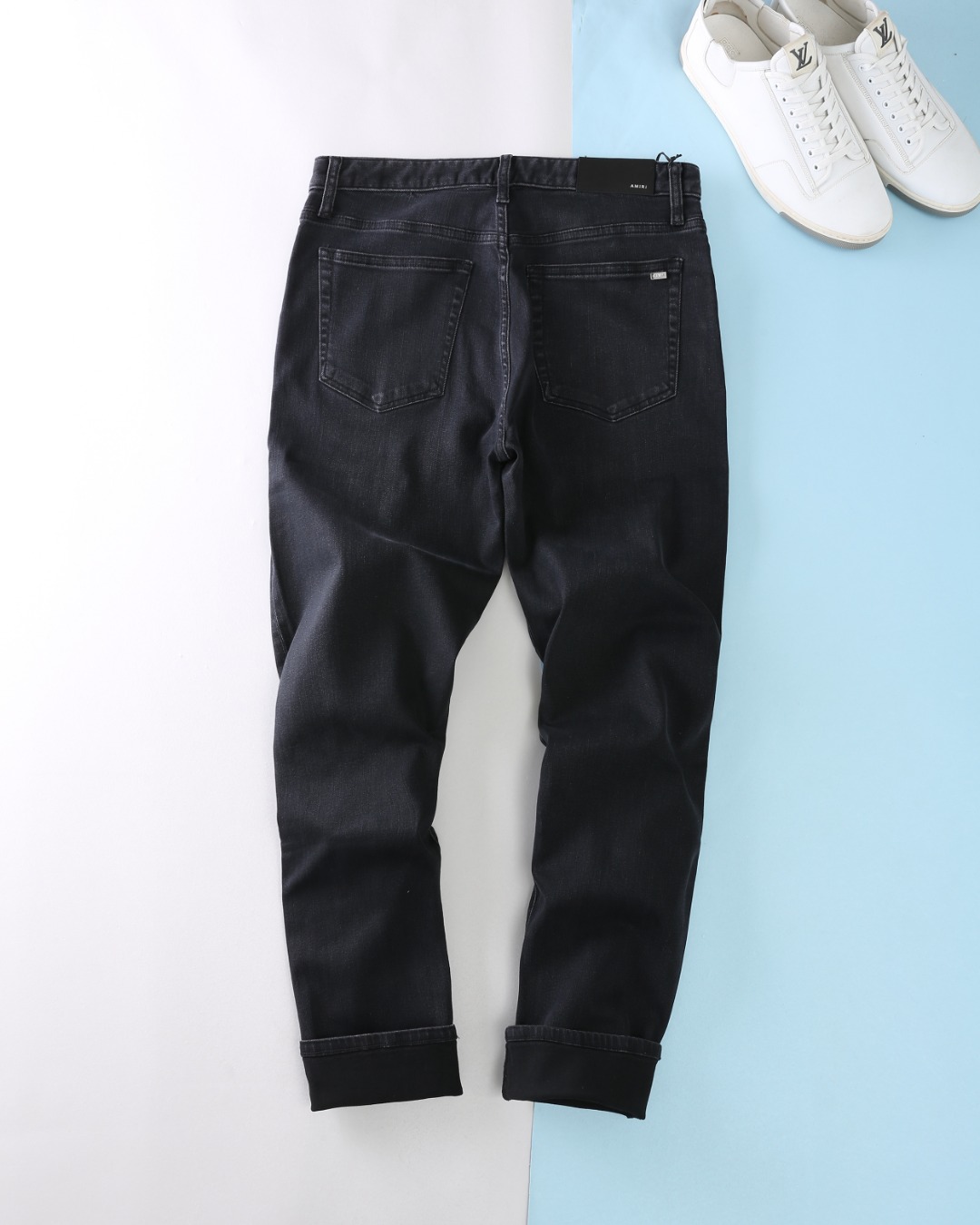 高品質 amiri デニムコピー 刺繍 ズボン ジーンズ カジュアルパンツ デニム素材 ブラック_2
