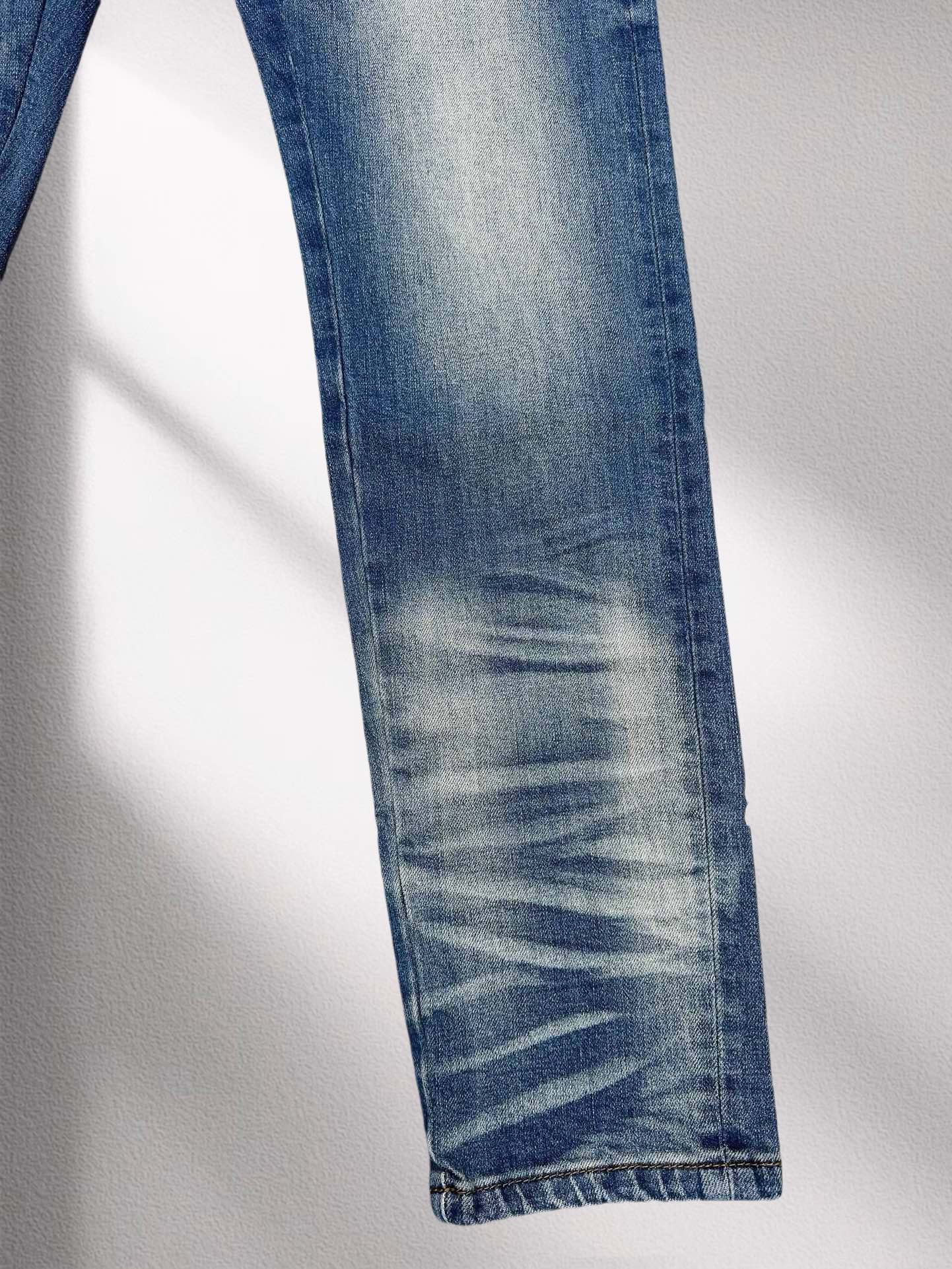 お得品‼ amiri デニム 店舗偽物 刺繍 ズボン ジーンズ カジュアルパンツ デニム素材 メンズ ブルー_5