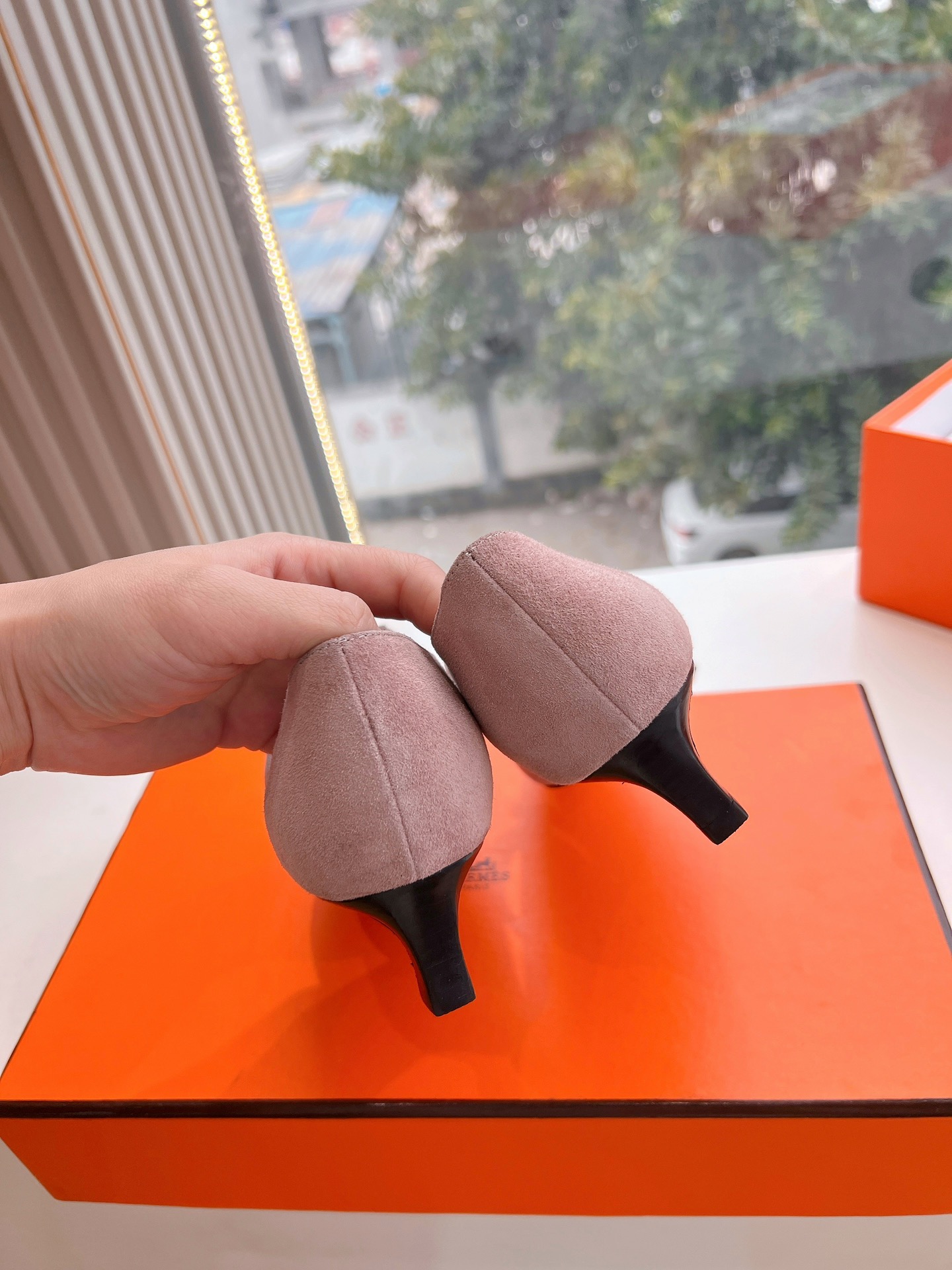 hermes ファースト シューズスーパーコピー パップス 優雅 レディ 本革 上質品 あるきやすい ピンク_8
