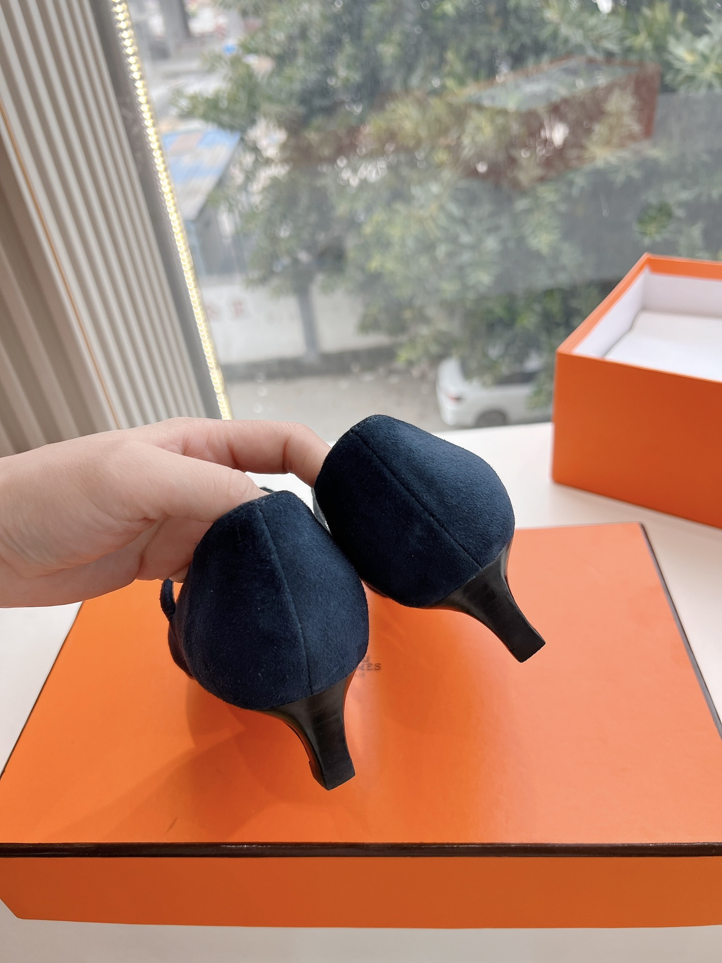 hermes ベビー シューズ 値段コピー パップス 優雅 レディ 本革 上質品 あるきやすい ブルー_8